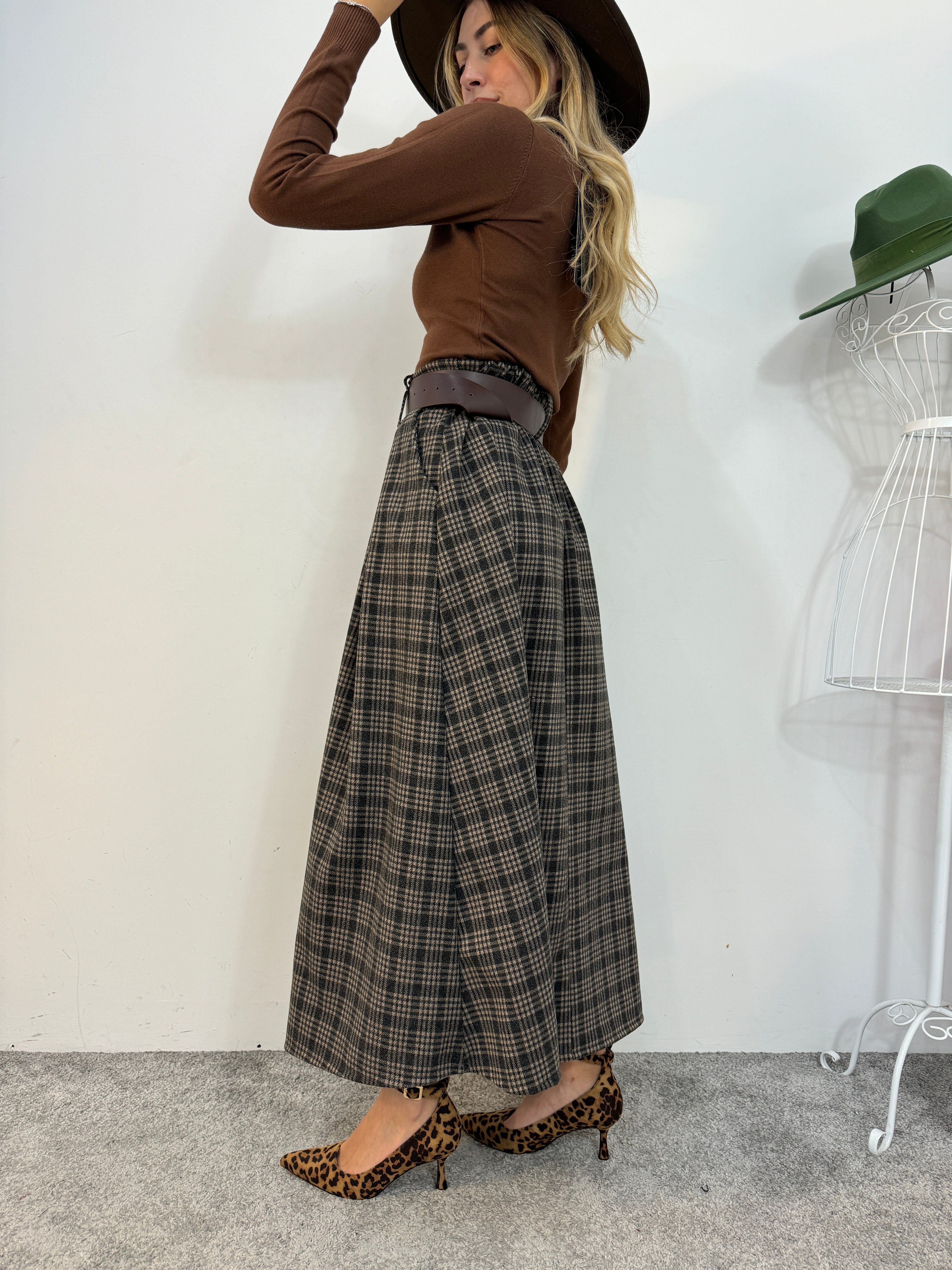 Maxi-gonna tartan