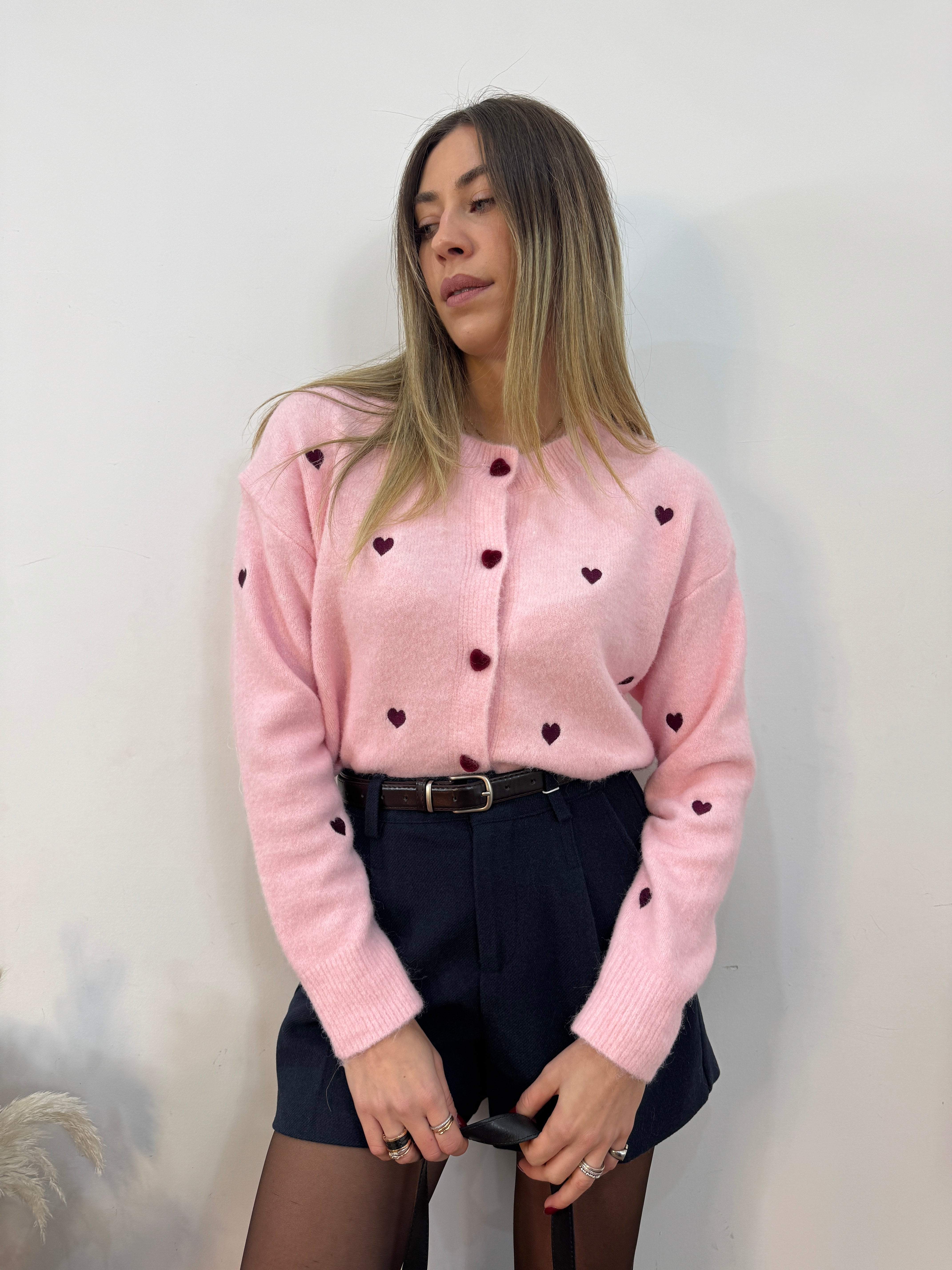 Cardigan pastello heart