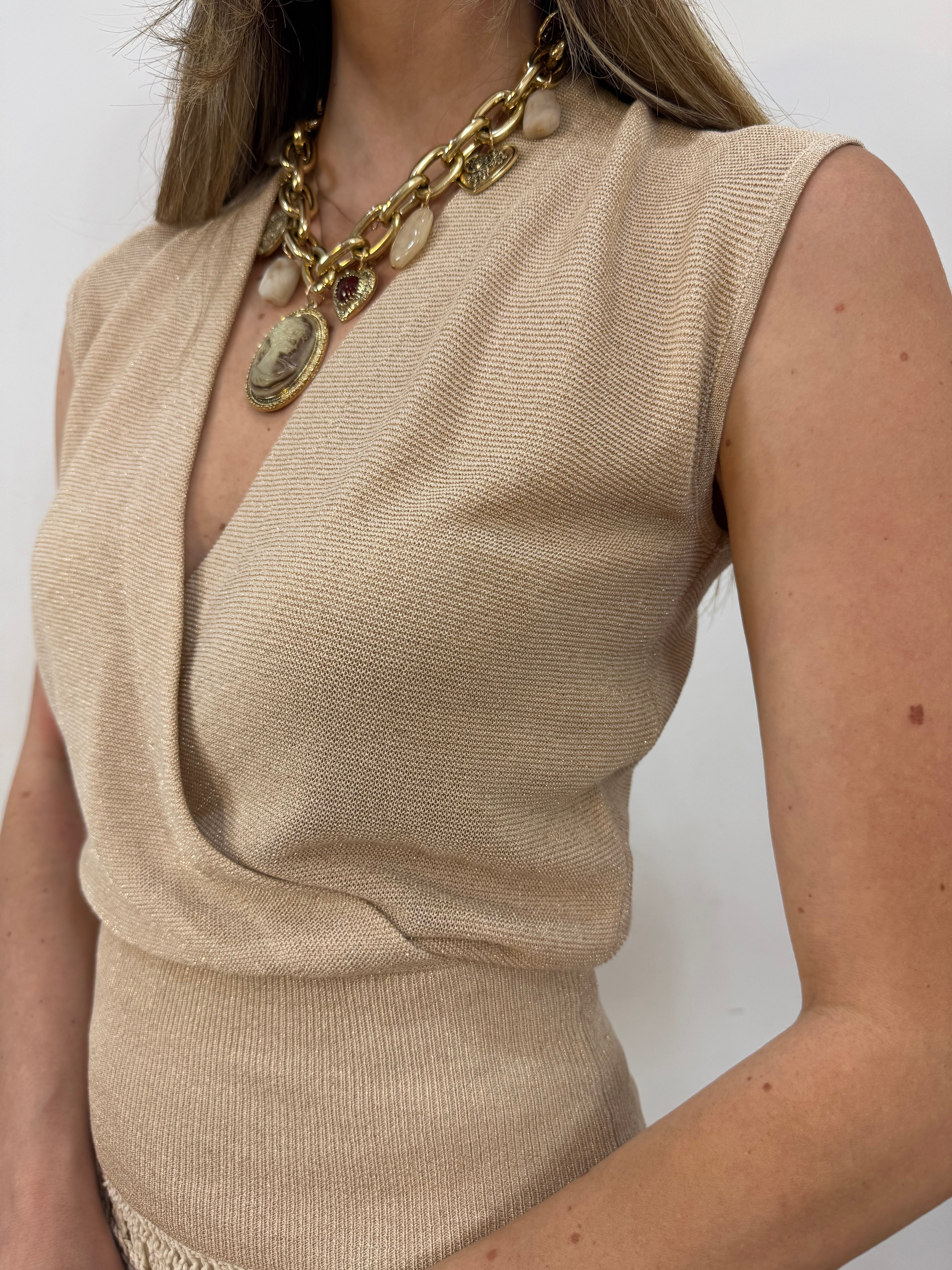 Collana Cammeo beige