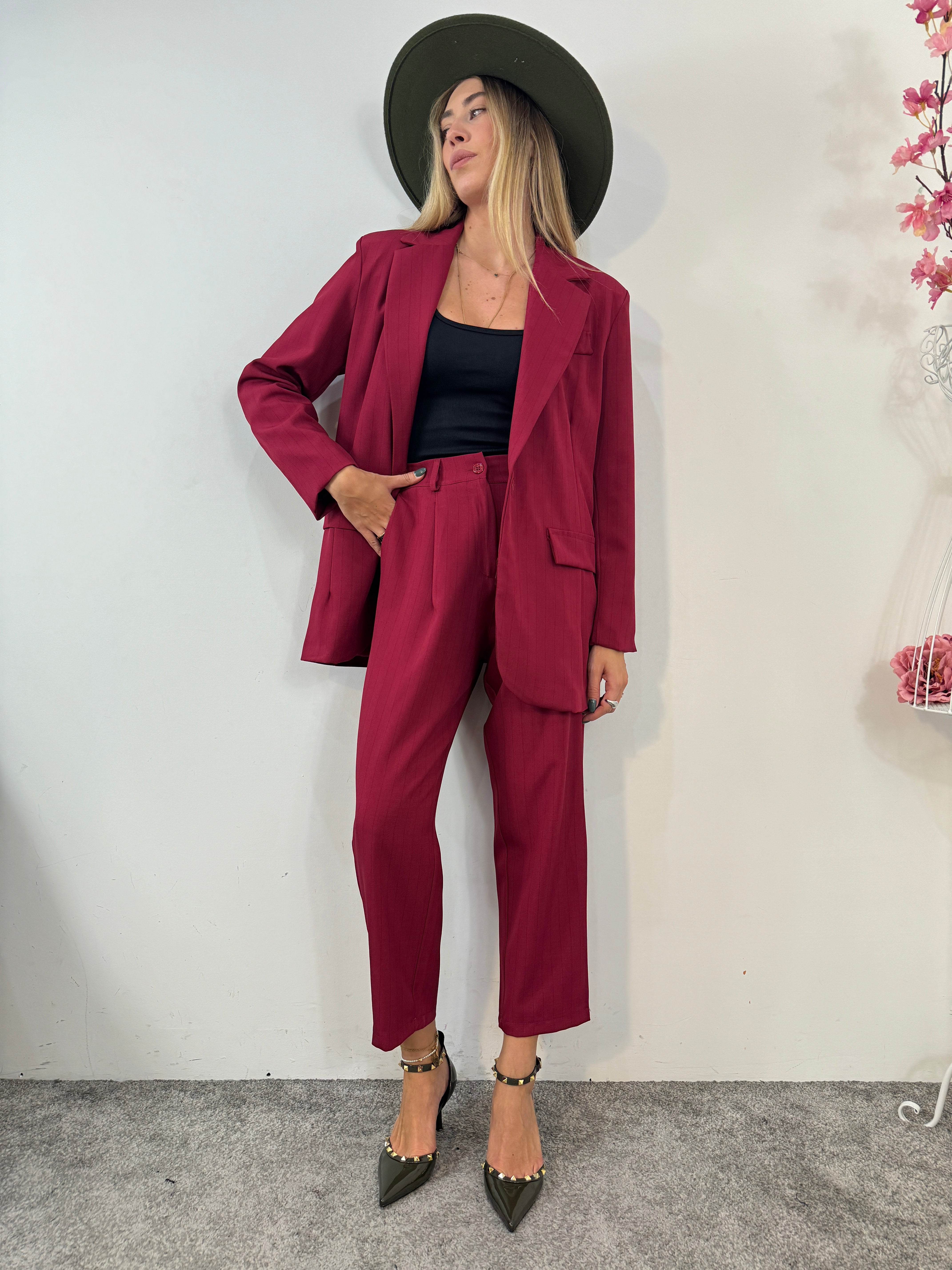 Tailleur Delia gessato