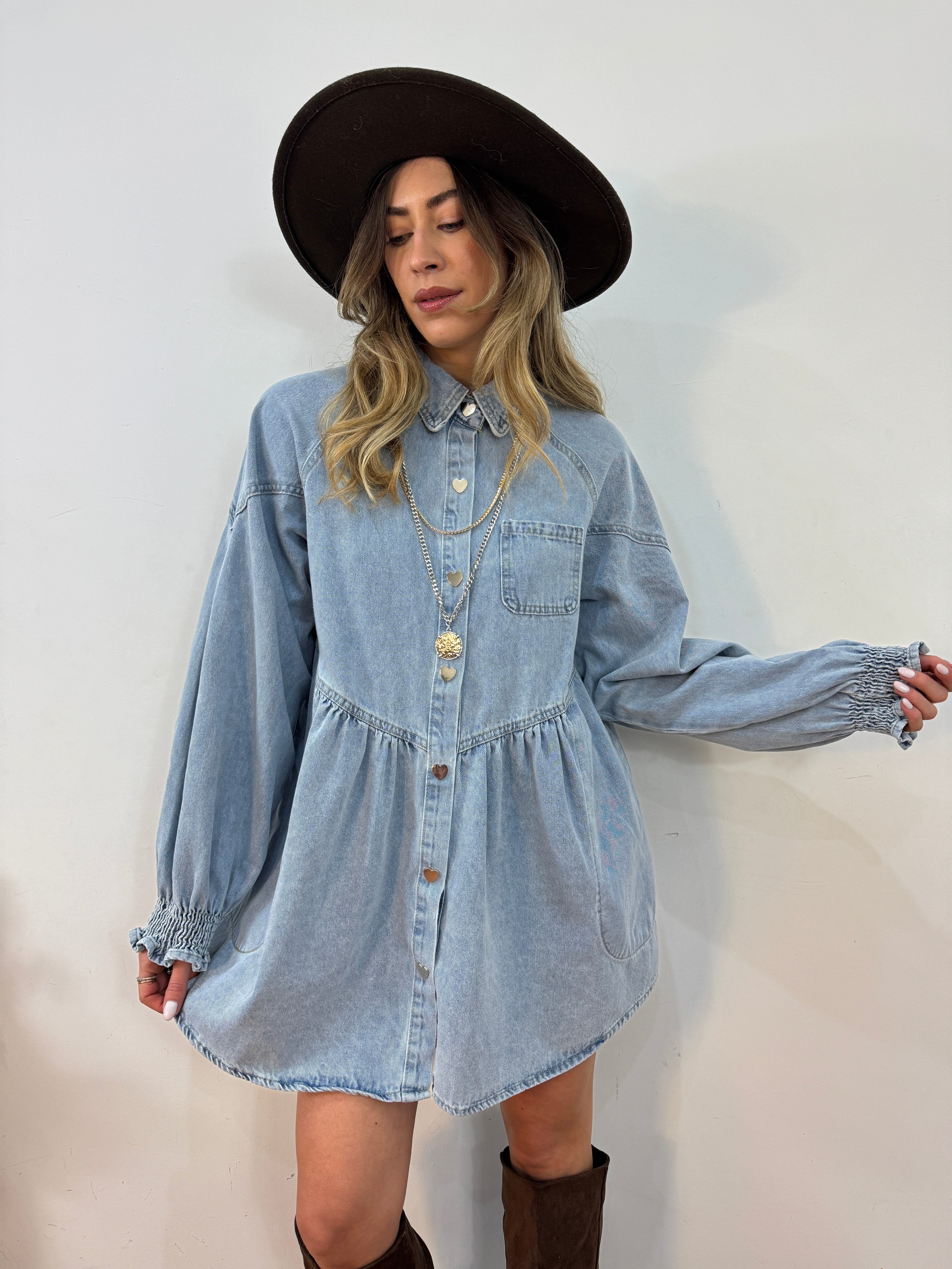Abito denim heart