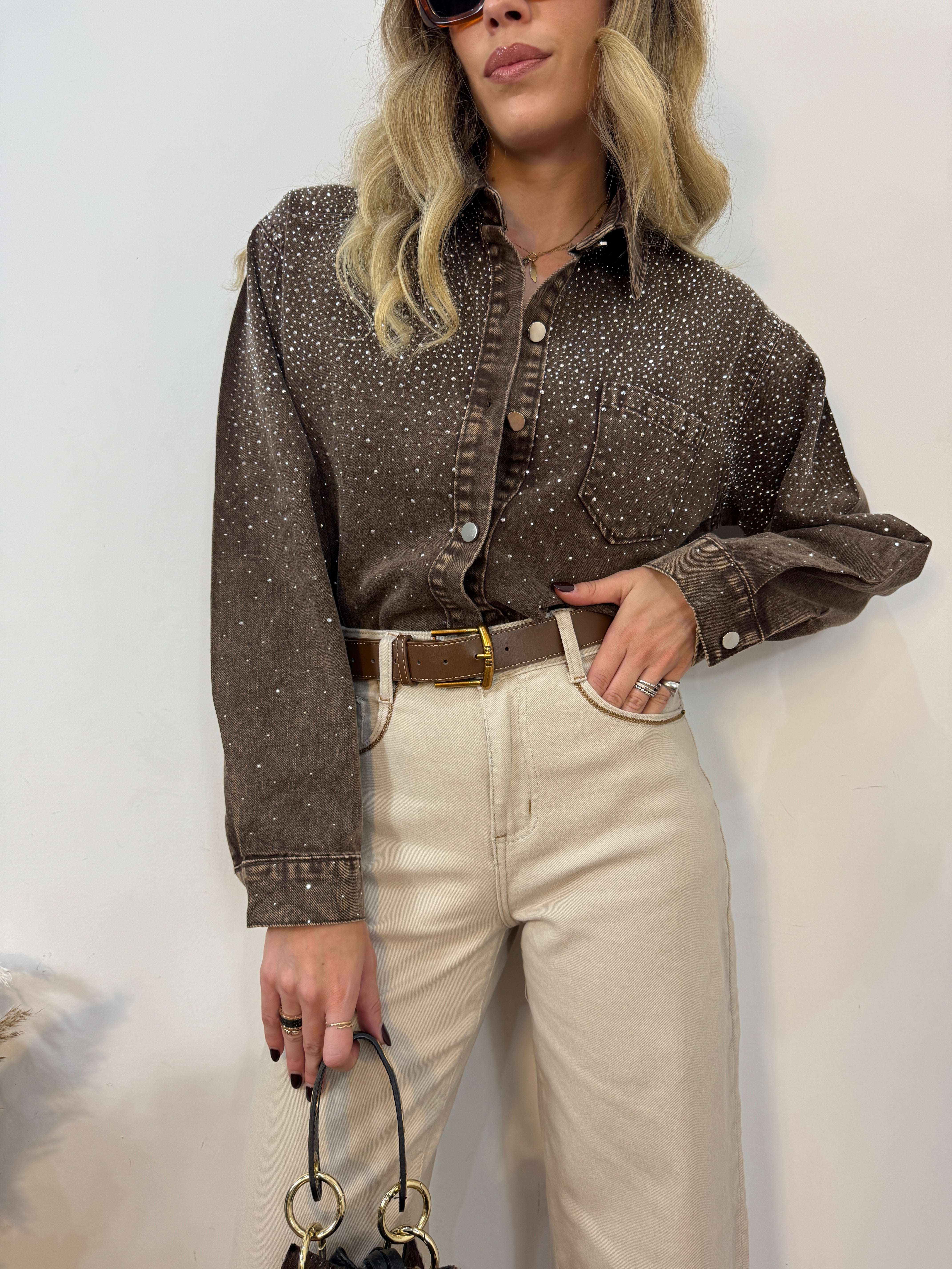 Camicia cielo brown
