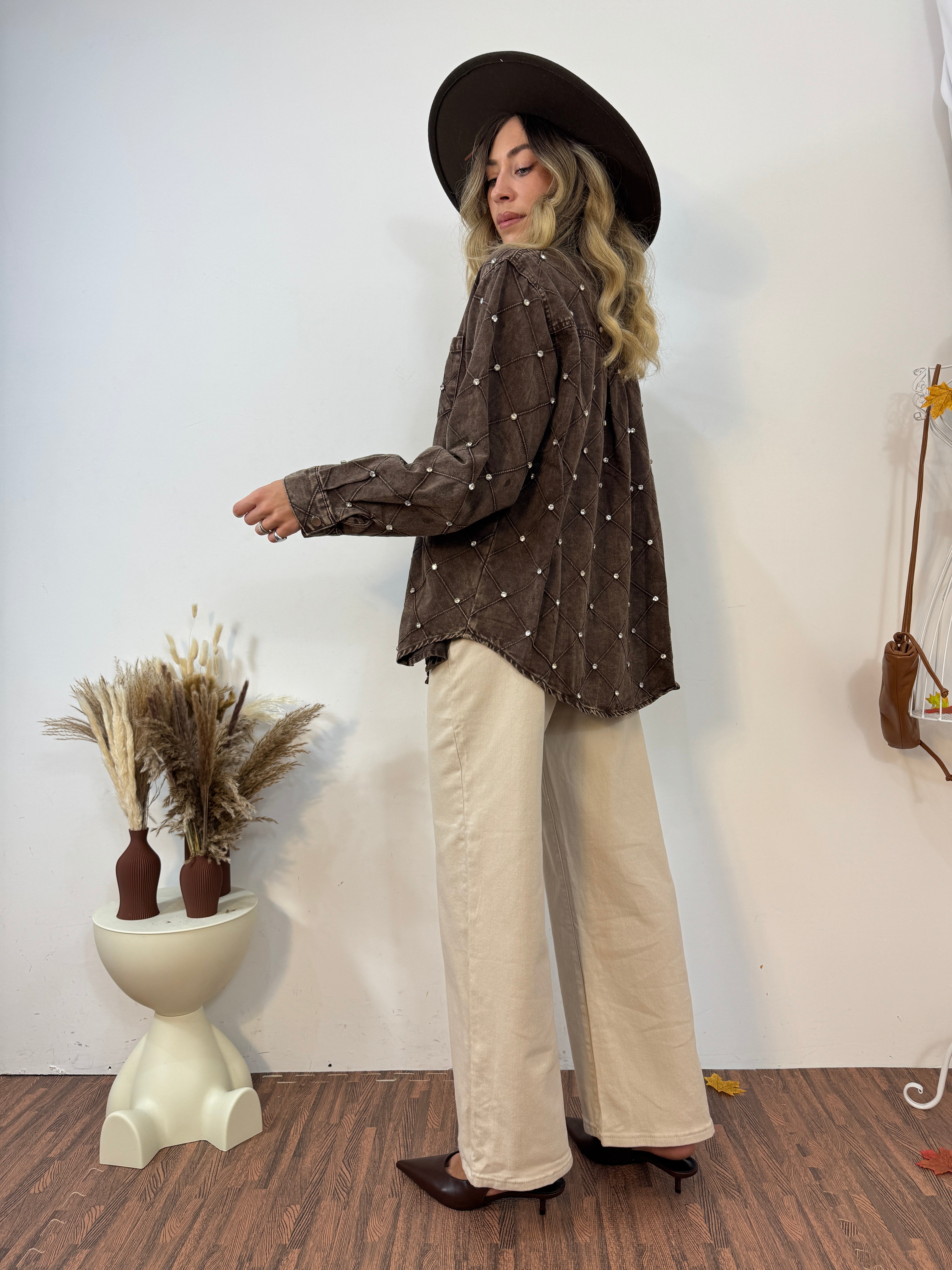 Camicia rombi gioiello