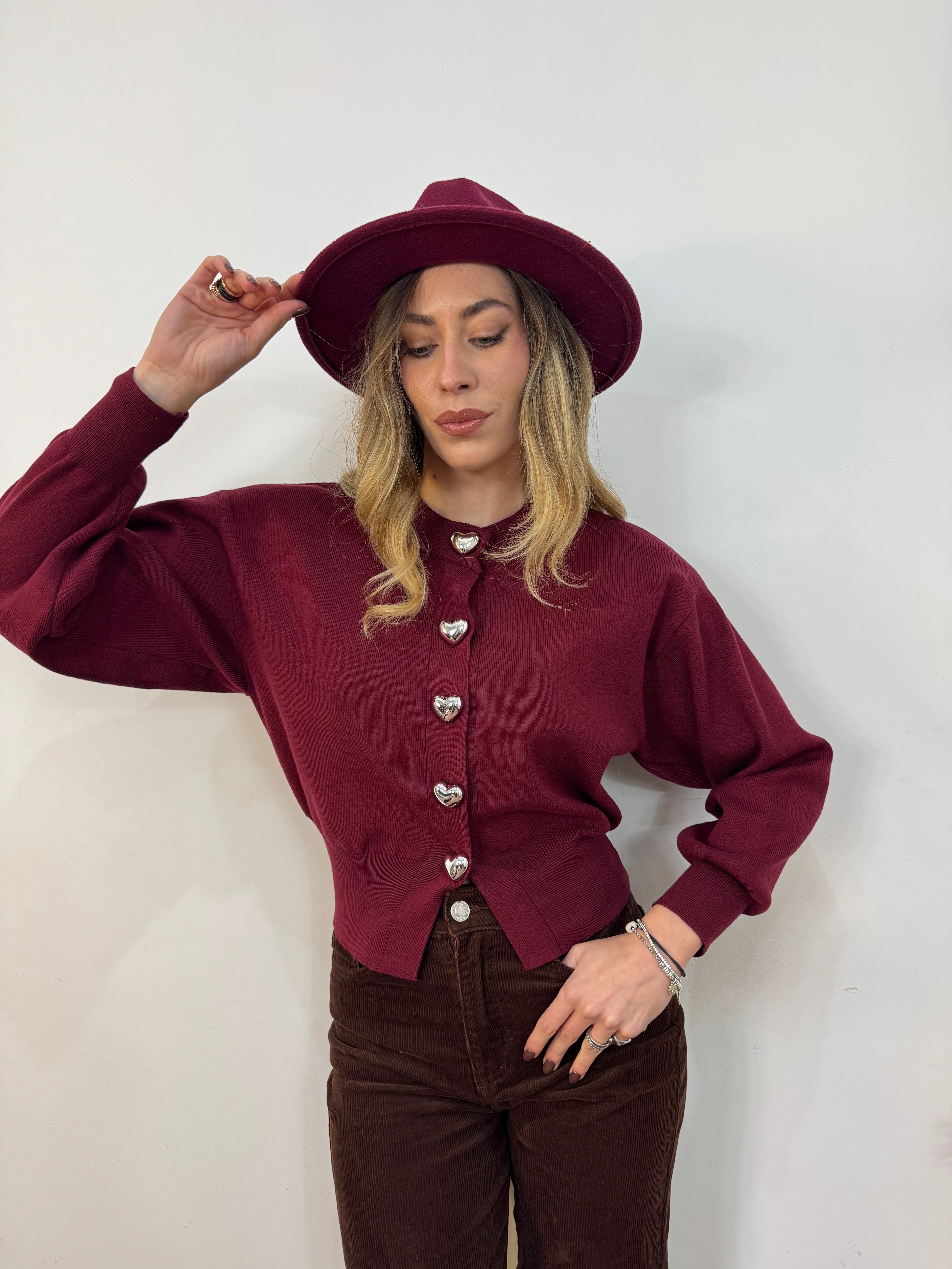 Cardigan cuoricino