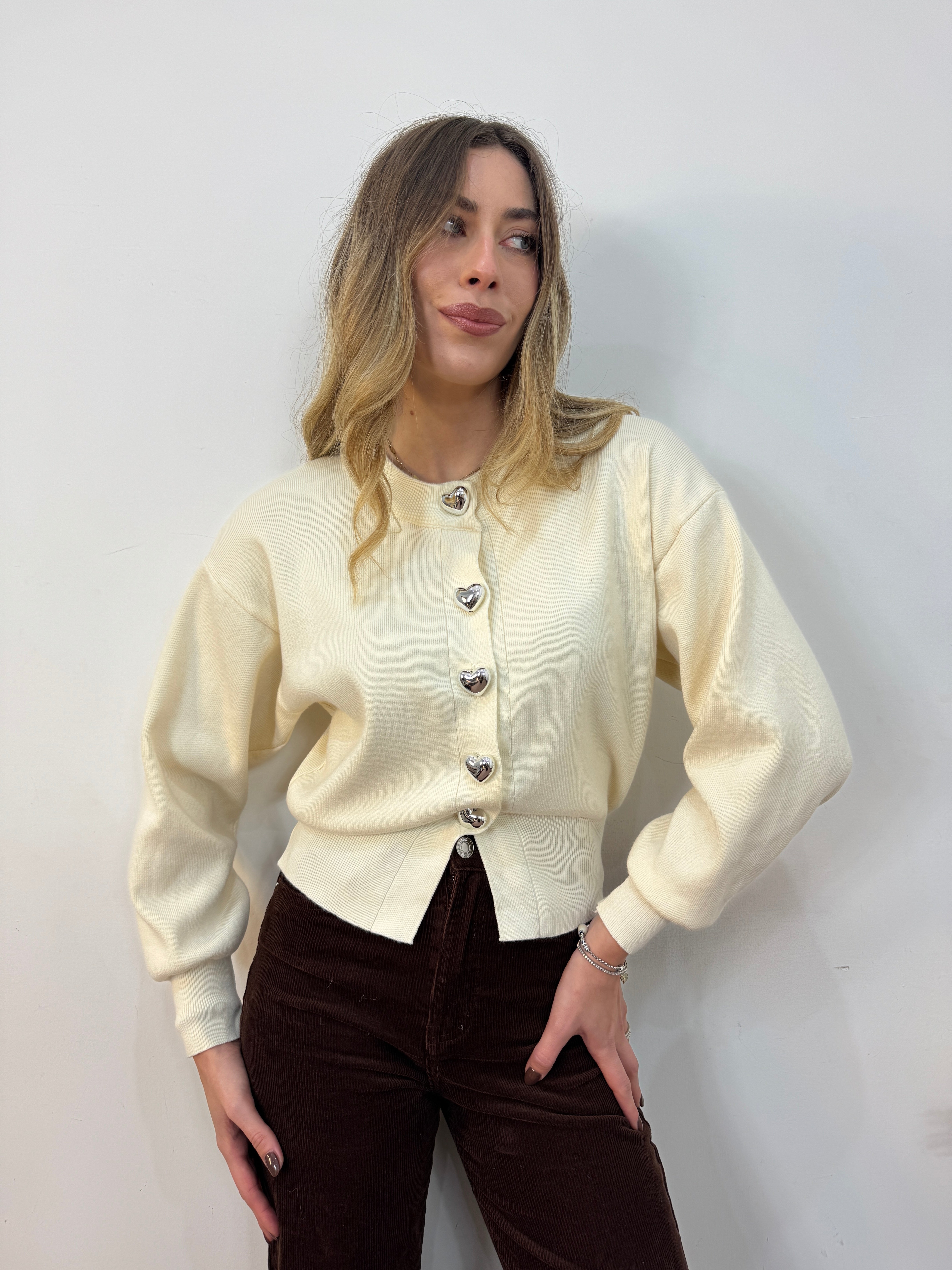 Cardigan cuoricino