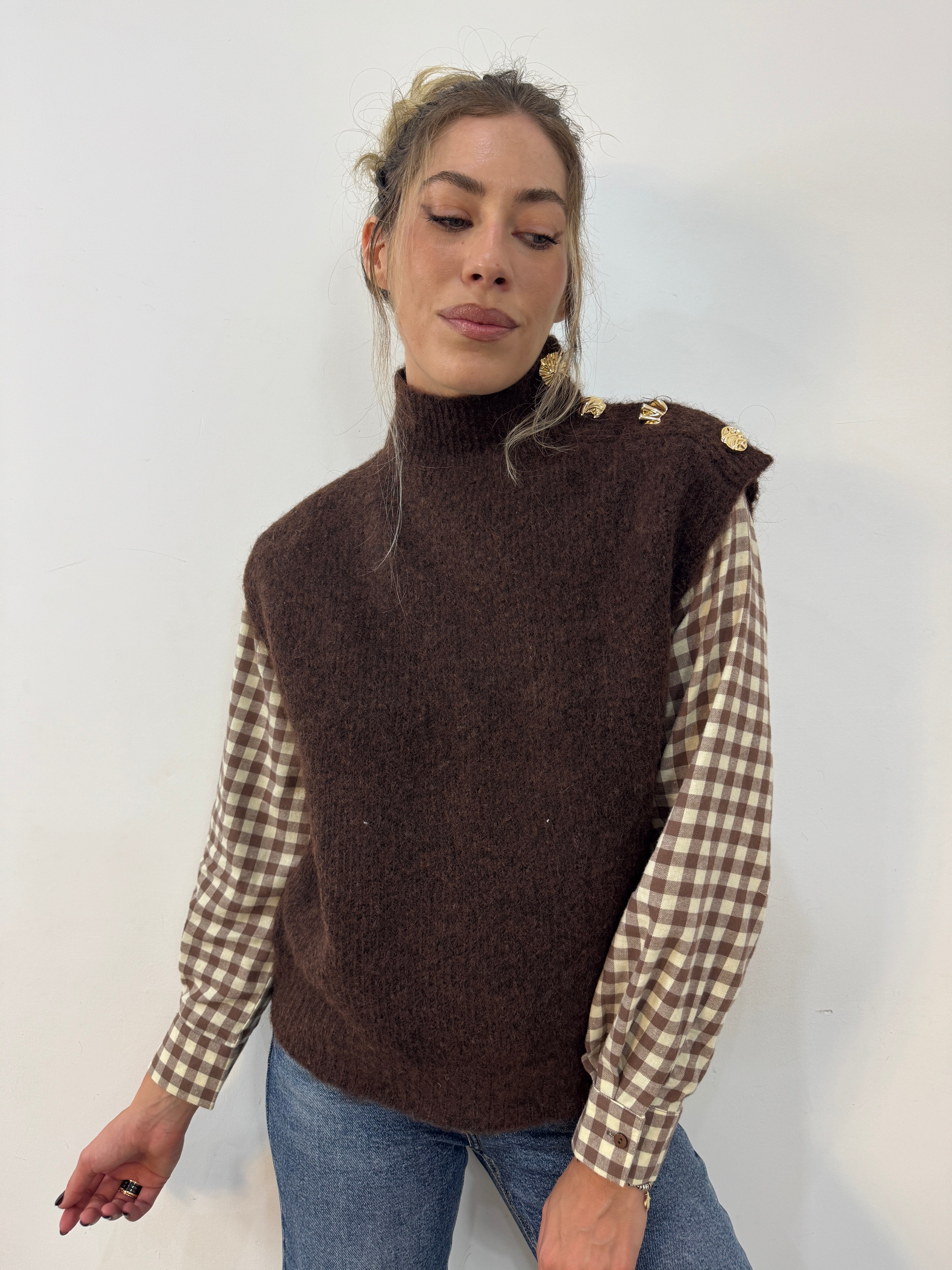 Gilet cioccolato fondente