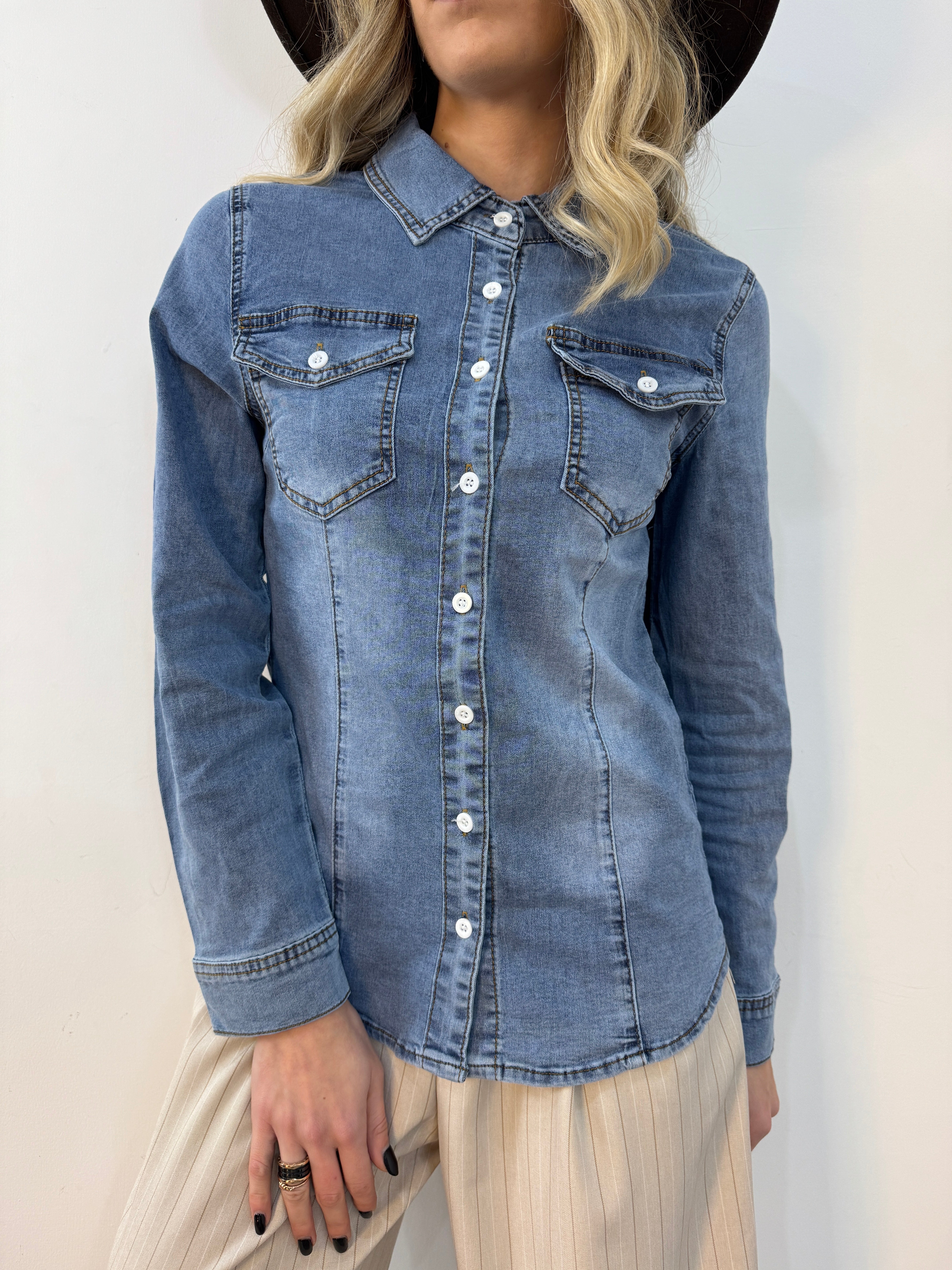 Camicia skinny denim