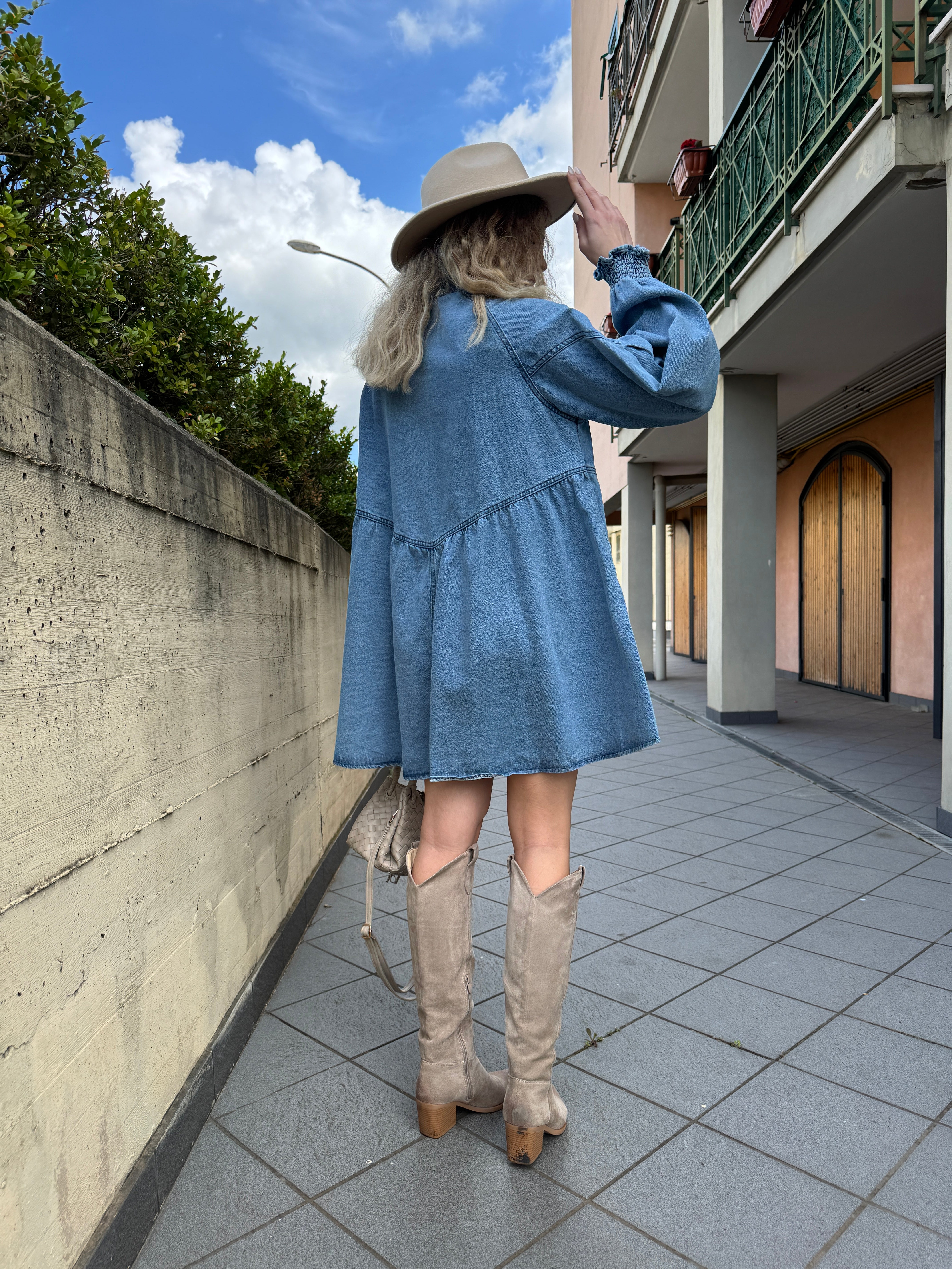Abito denim heart