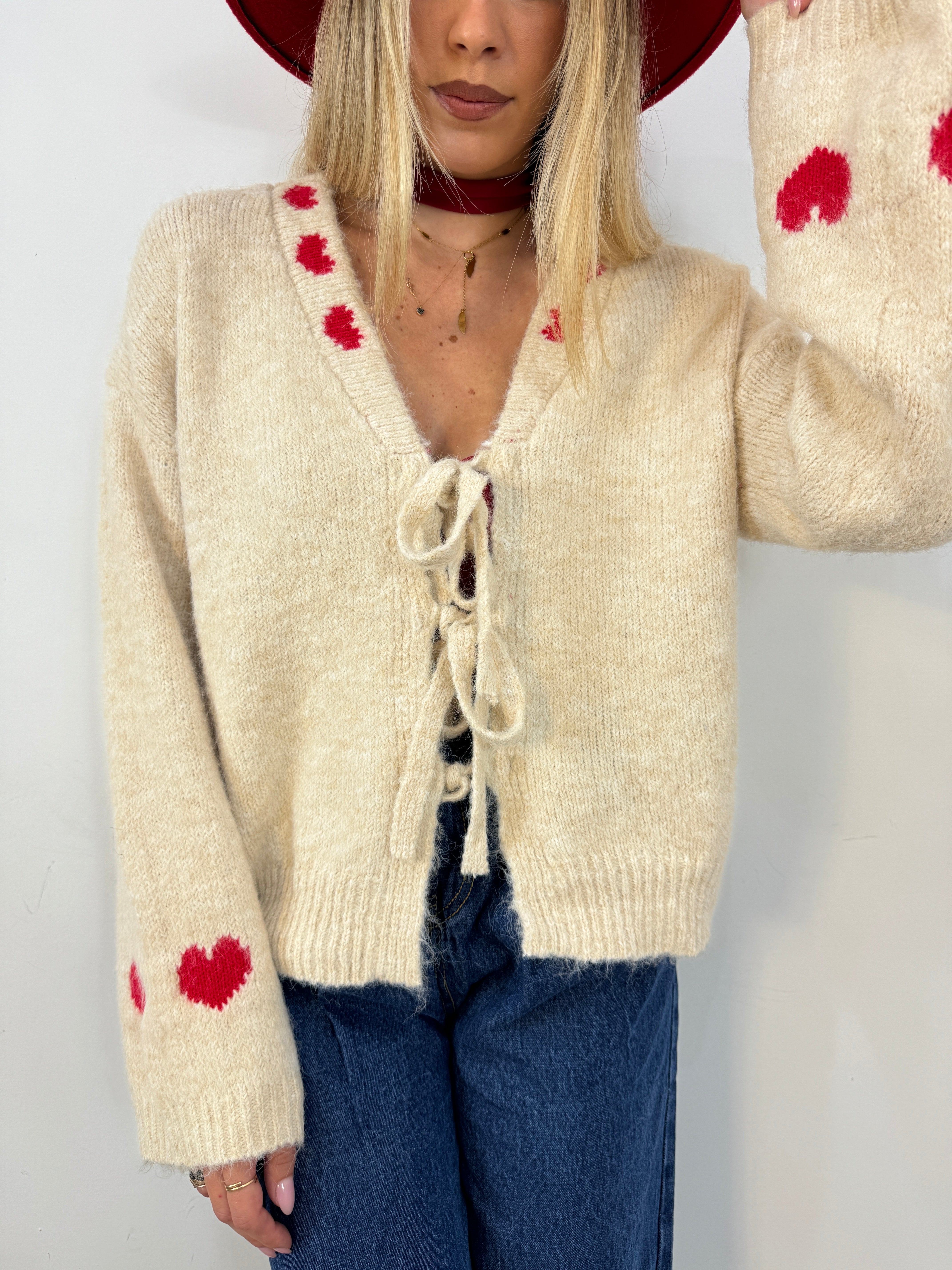 Cardigan cuoricino