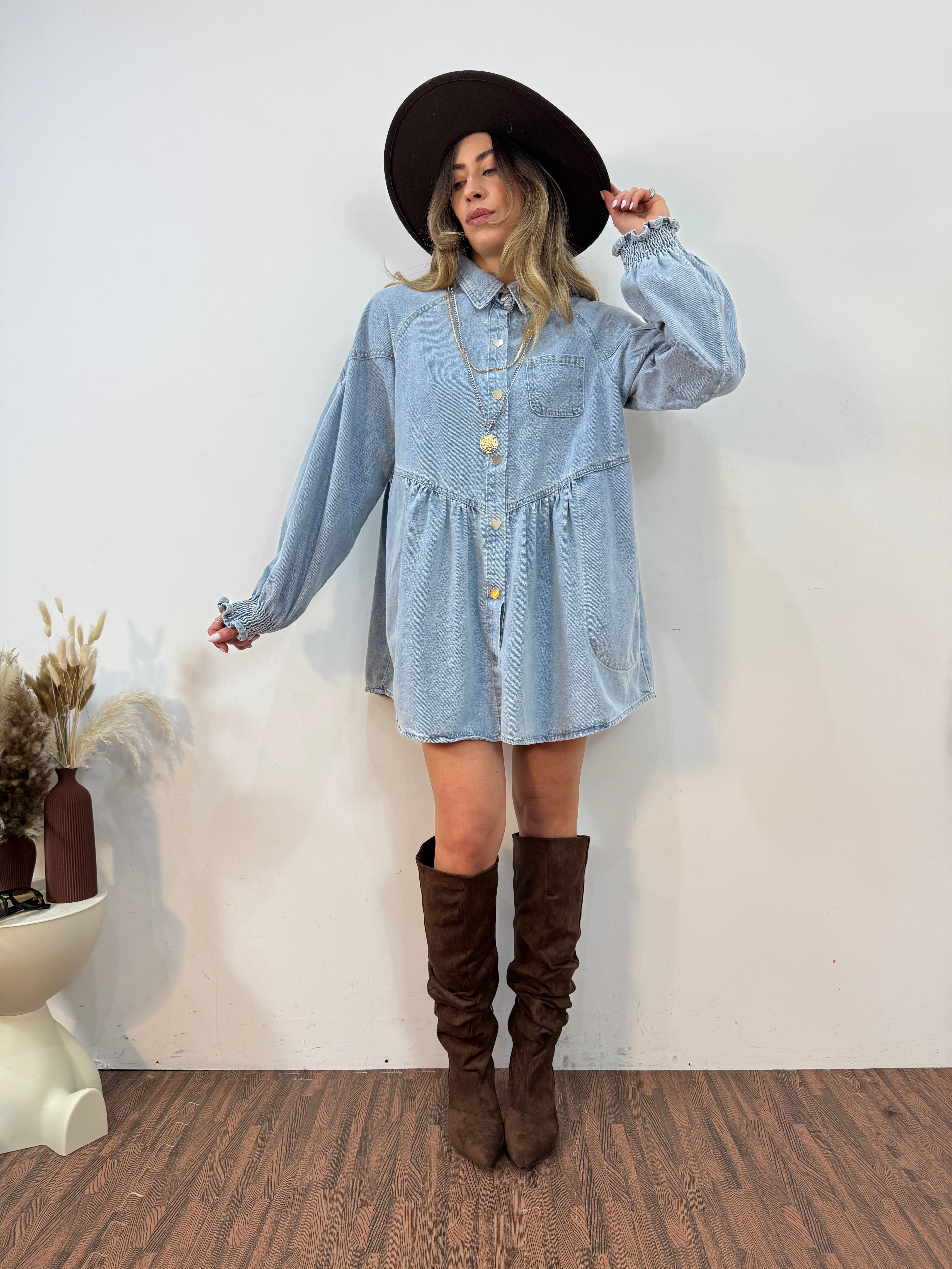 Abito denim heart