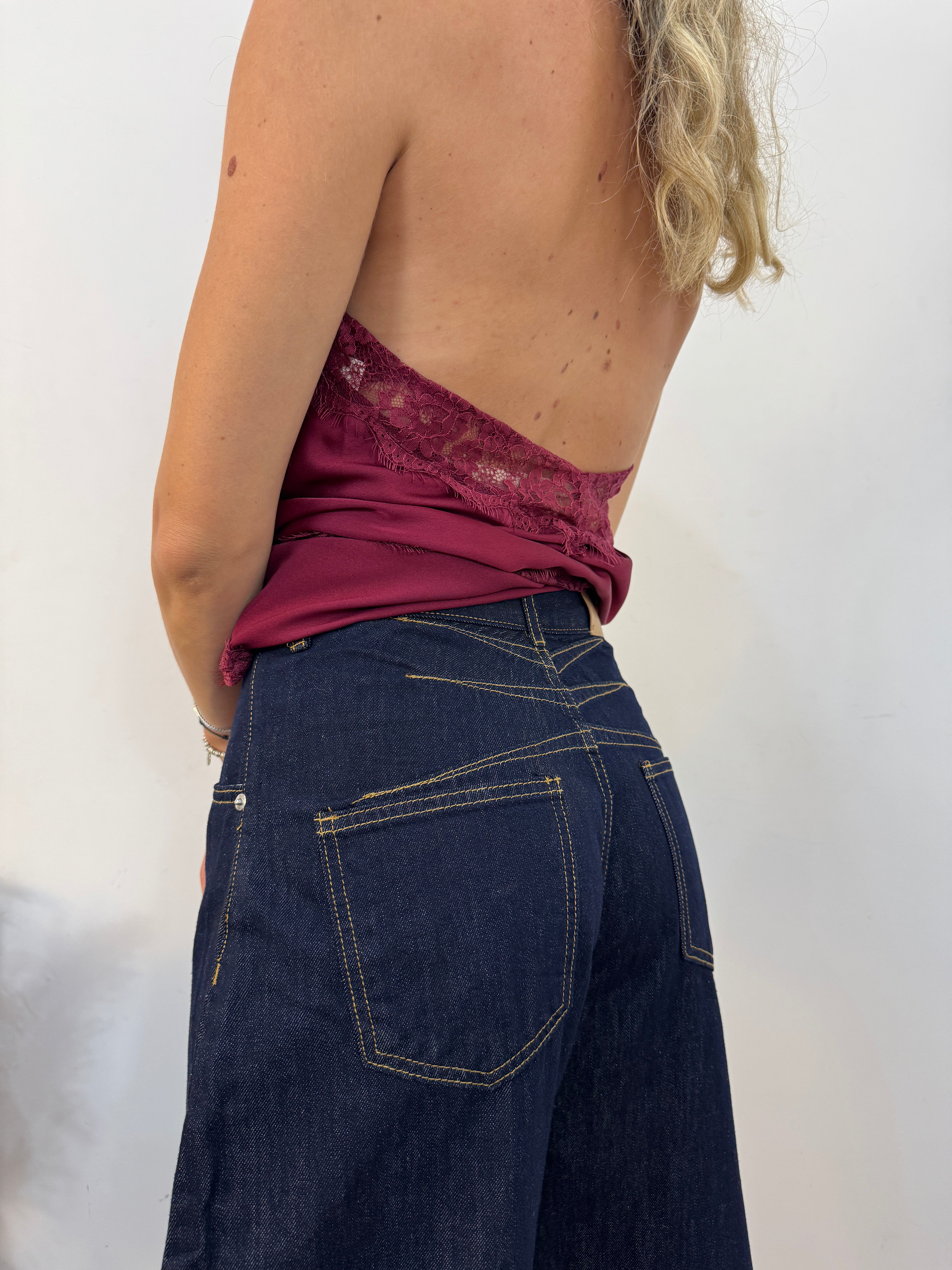 Jeans ballon dark blu