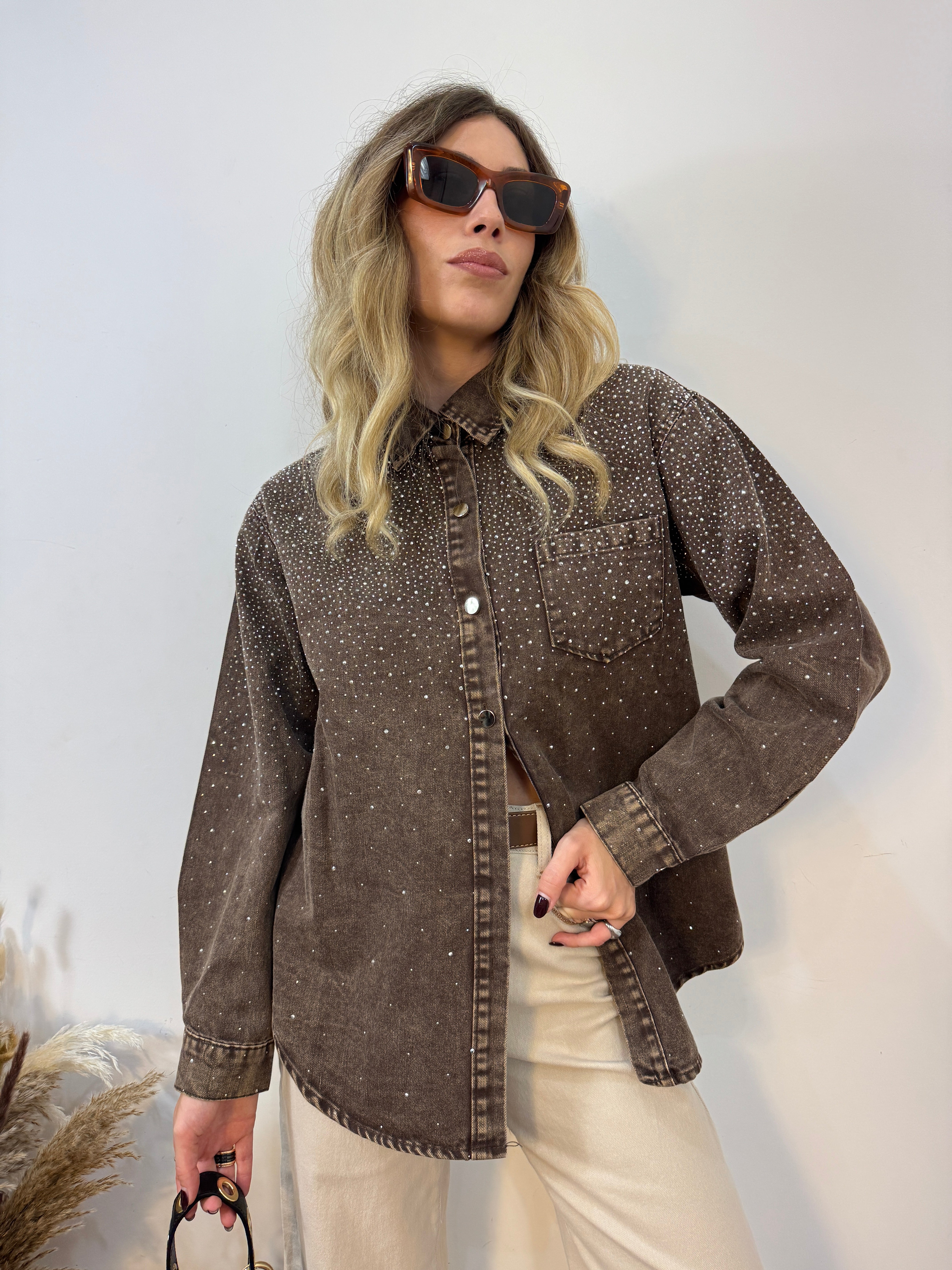 Camicia cielo brown