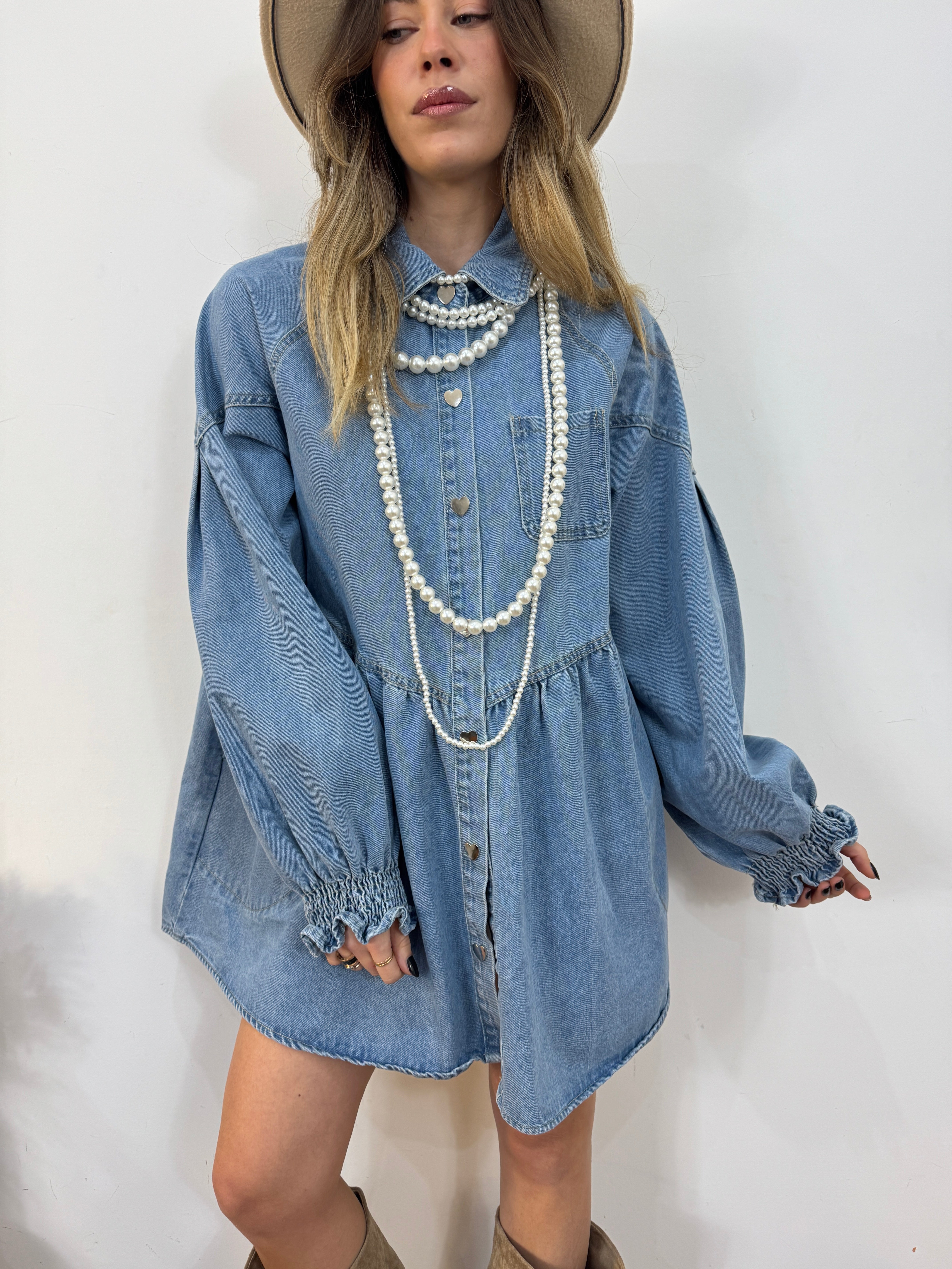 Abito denim heart