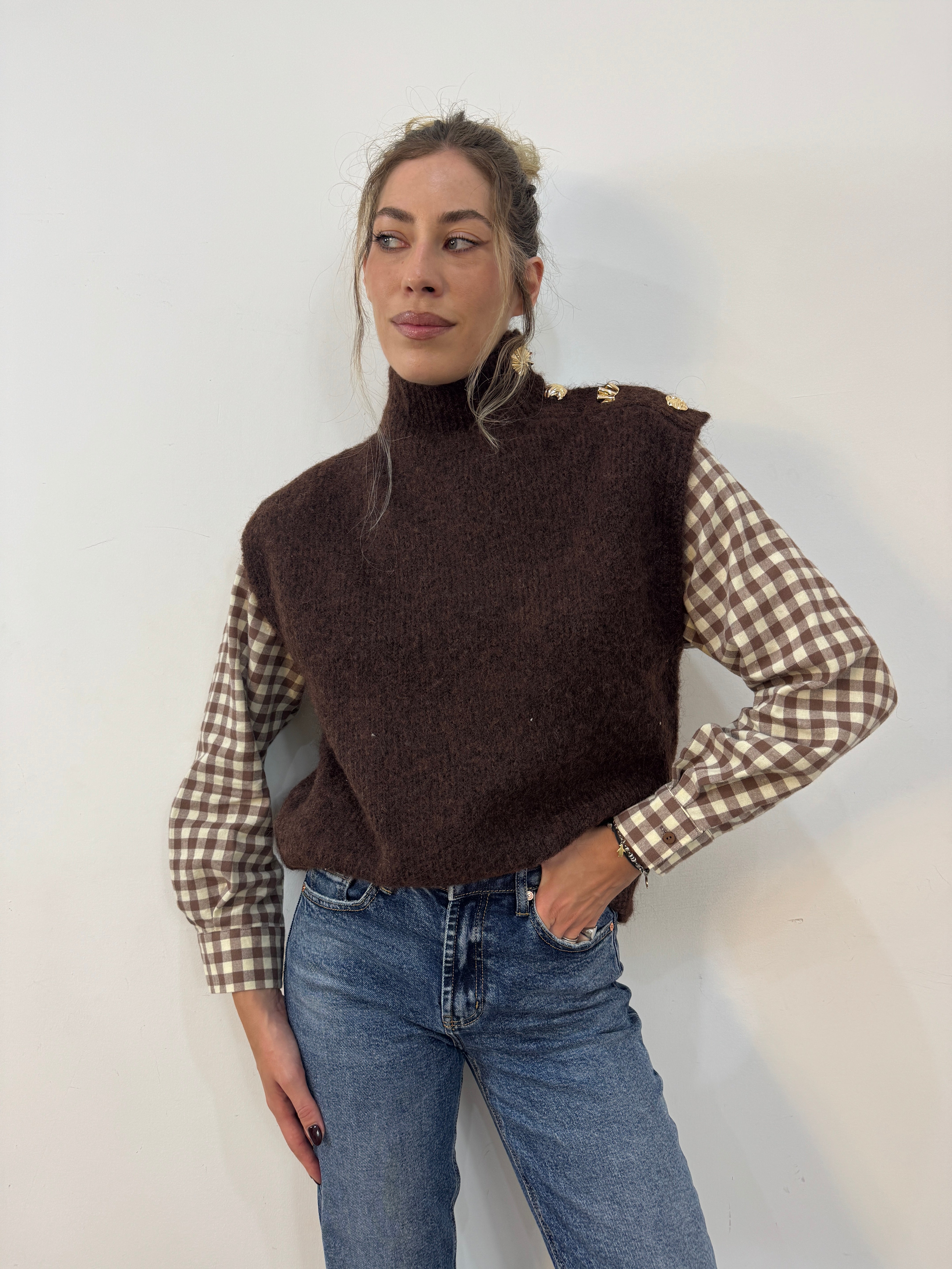 Gilet cioccolato fondente