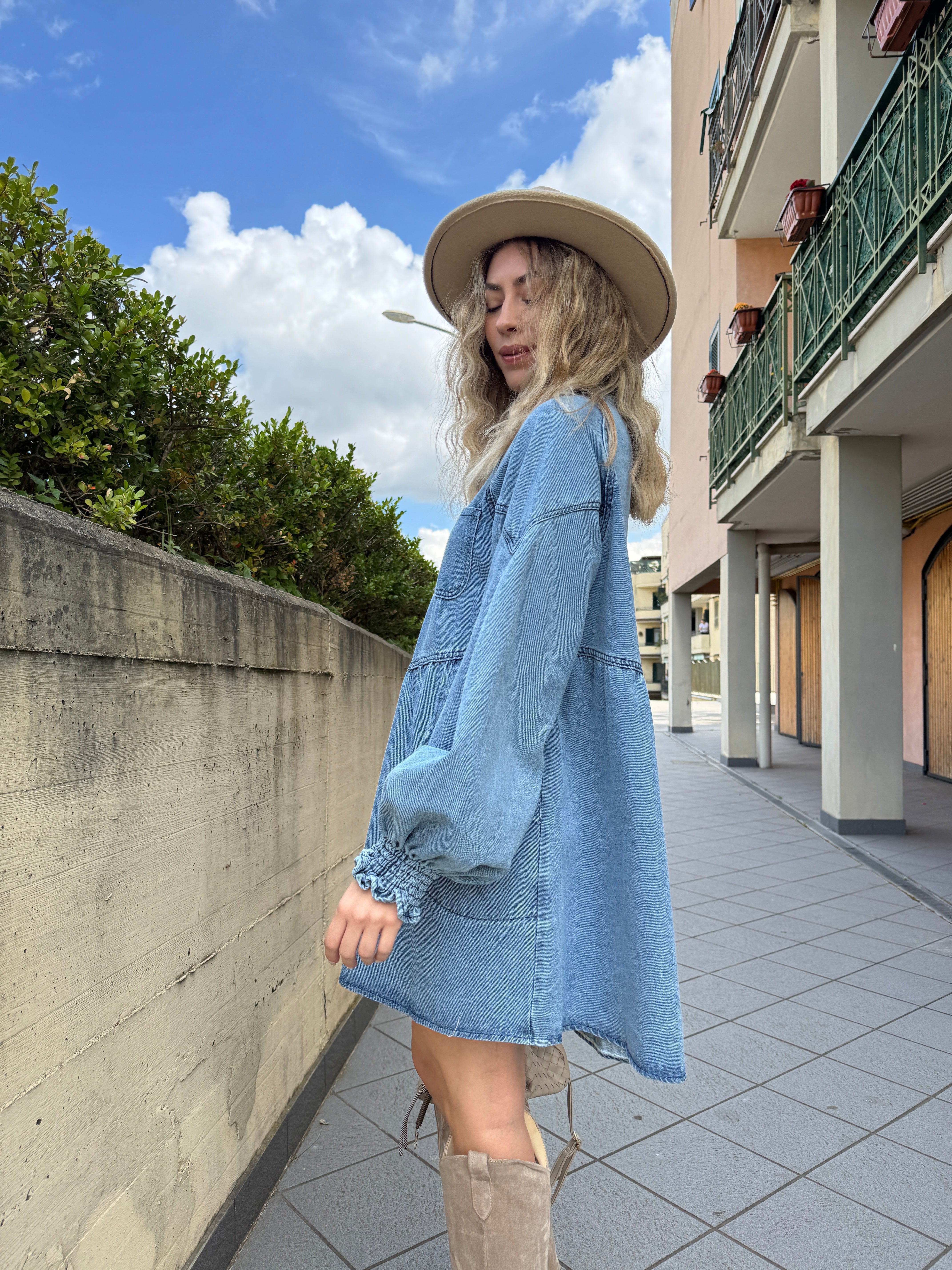 Abito denim heart