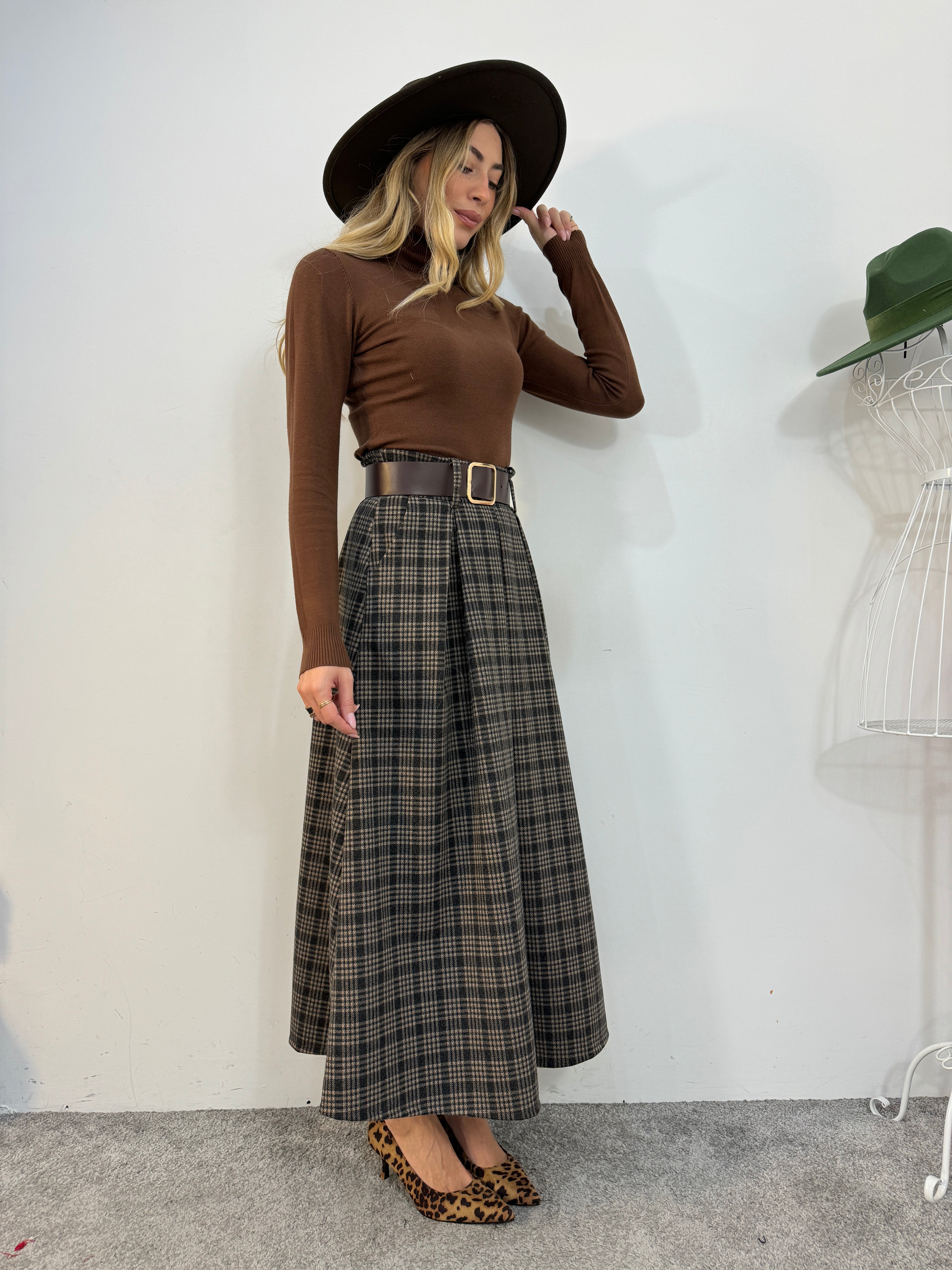 Maxi-gonna tartan