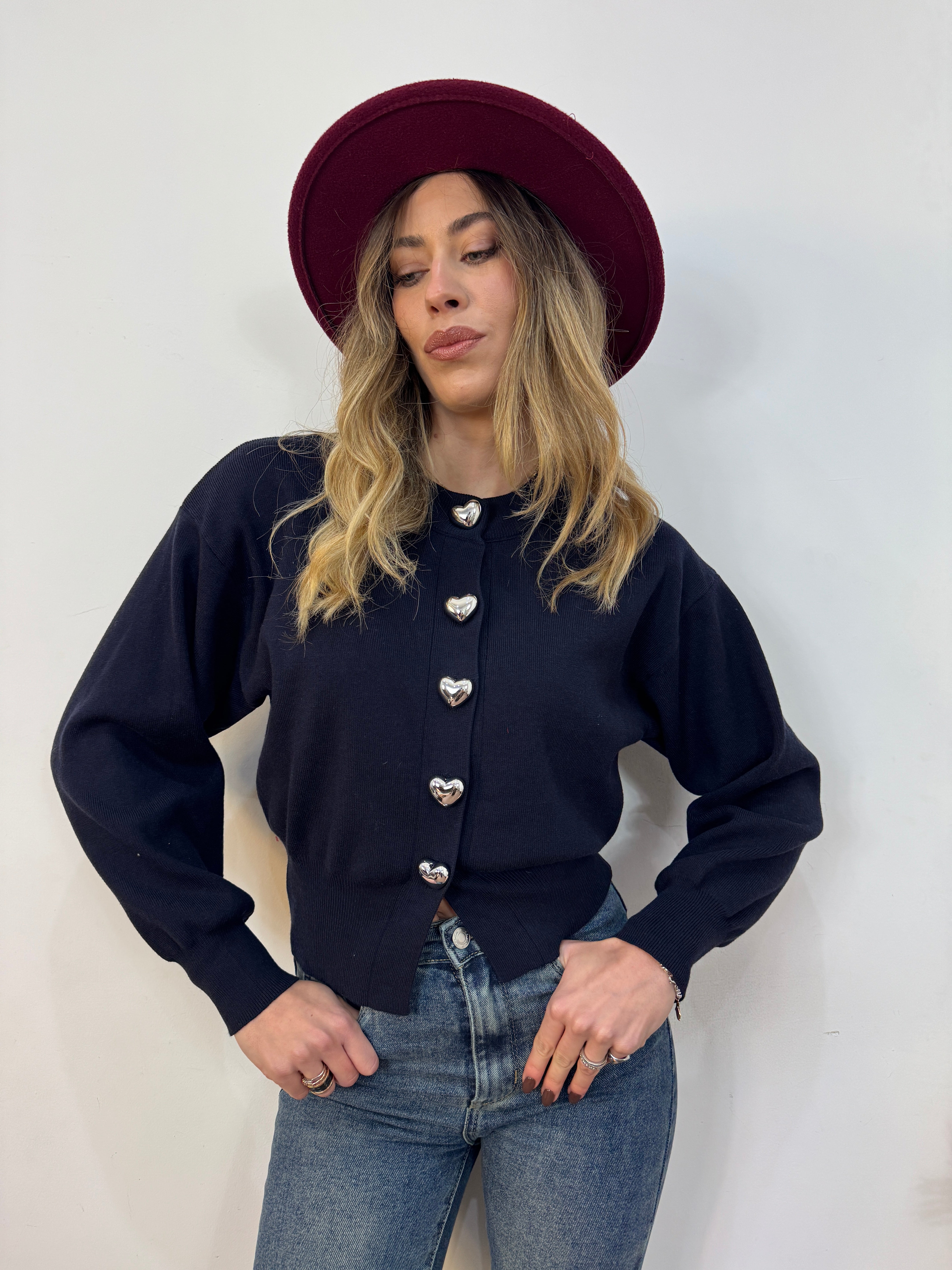 Cardigan cuoricino