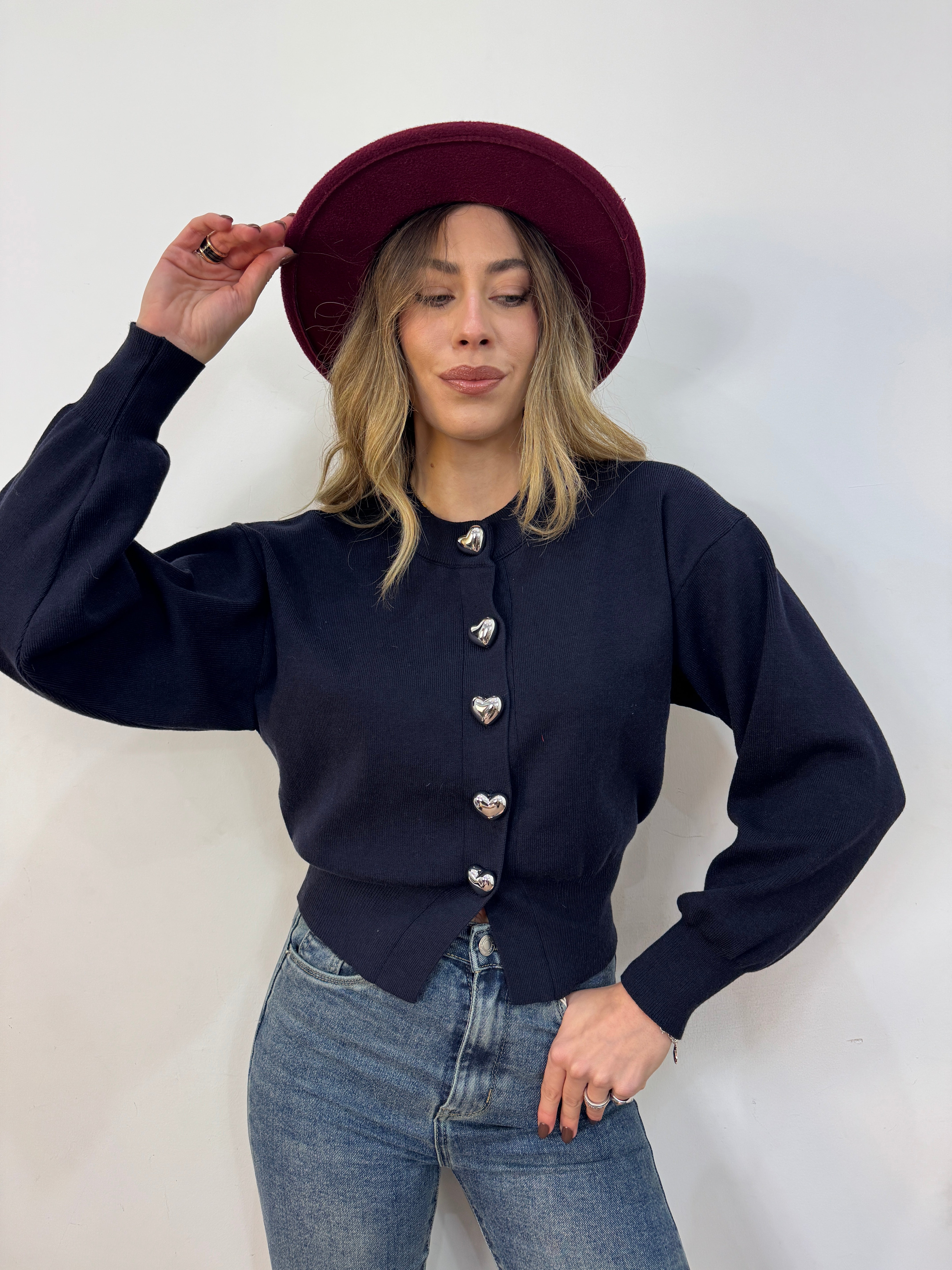 Cardigan cuoricino