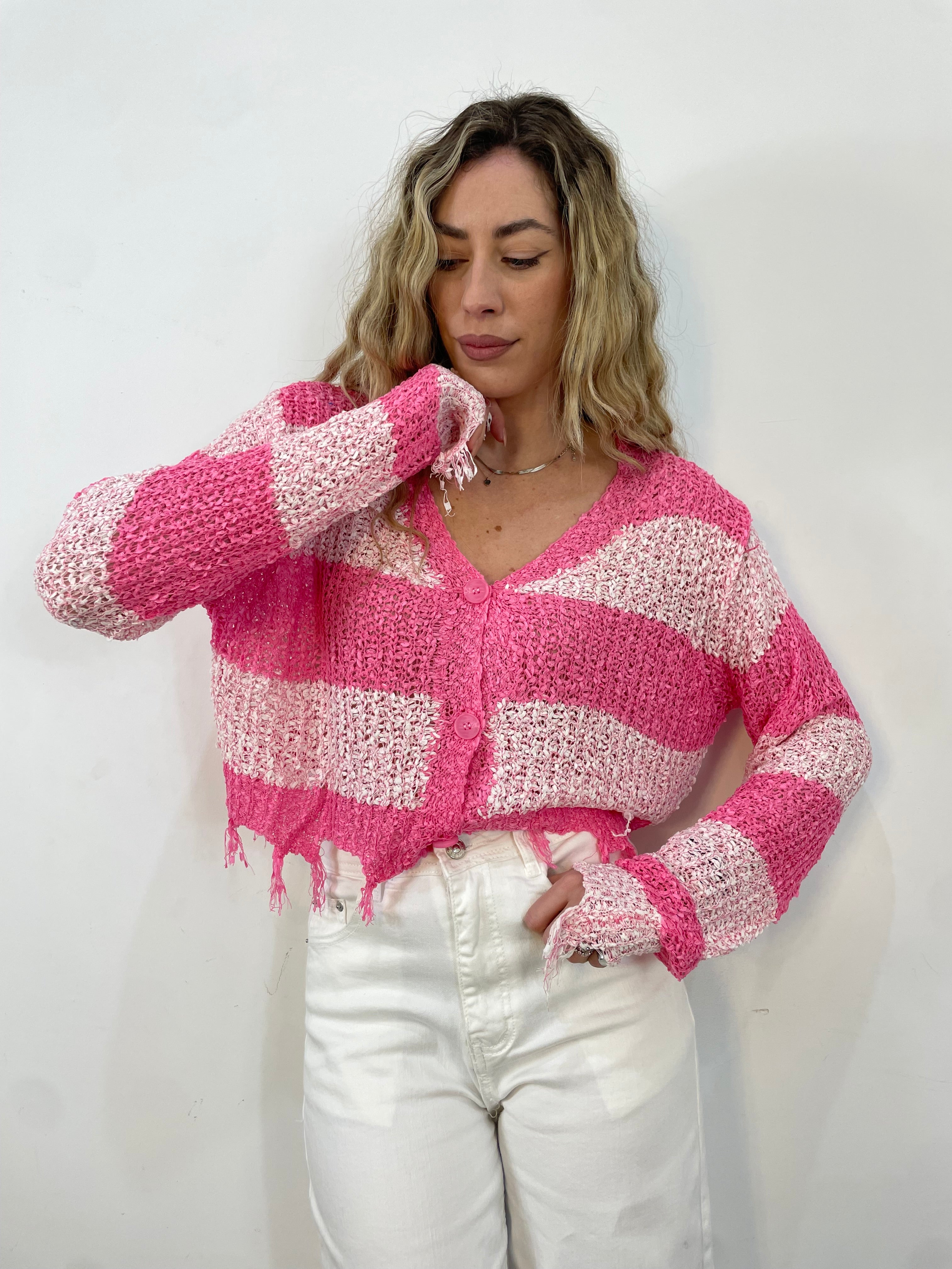 Cardigan traforato