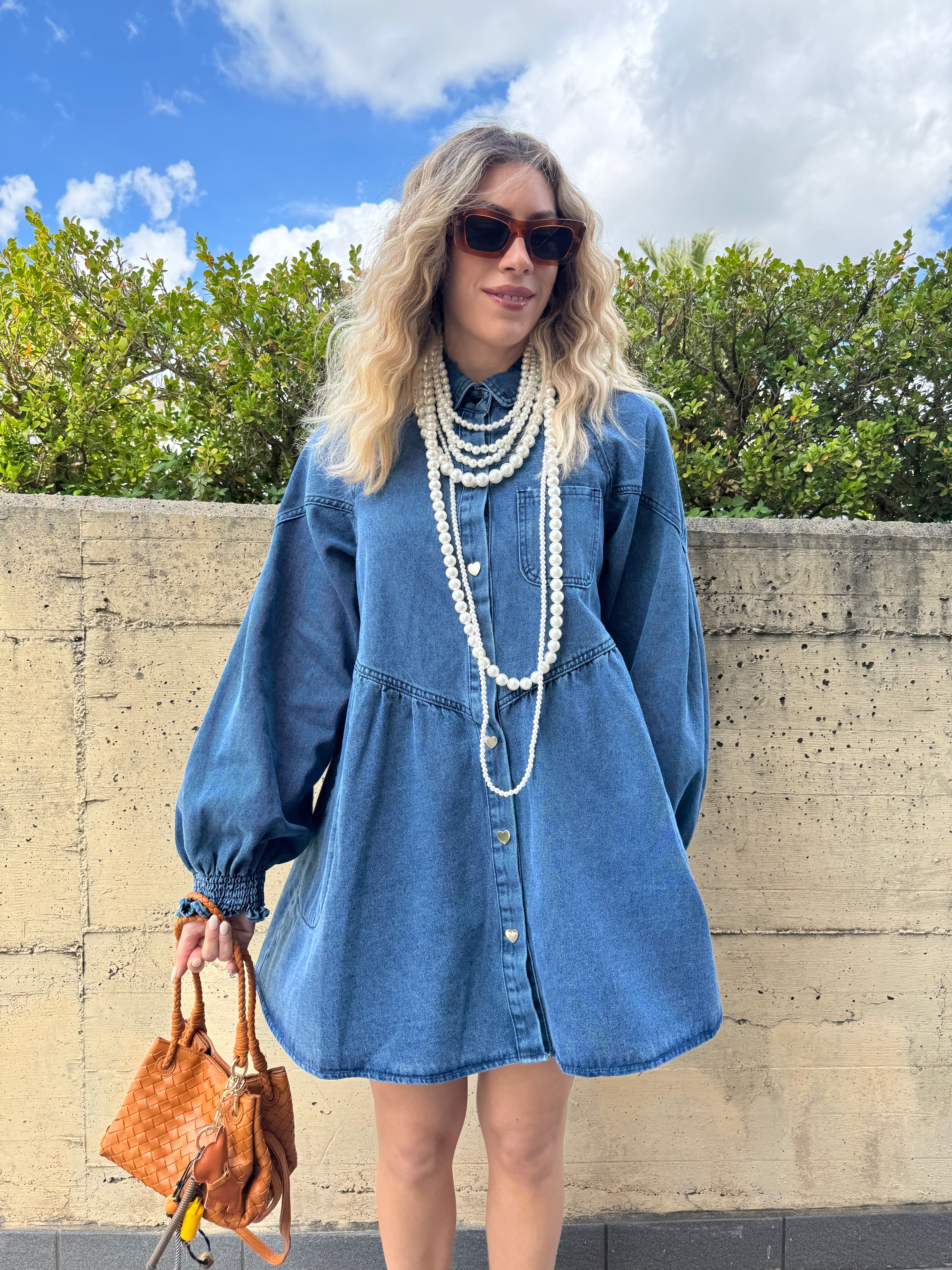 Abito denim heart