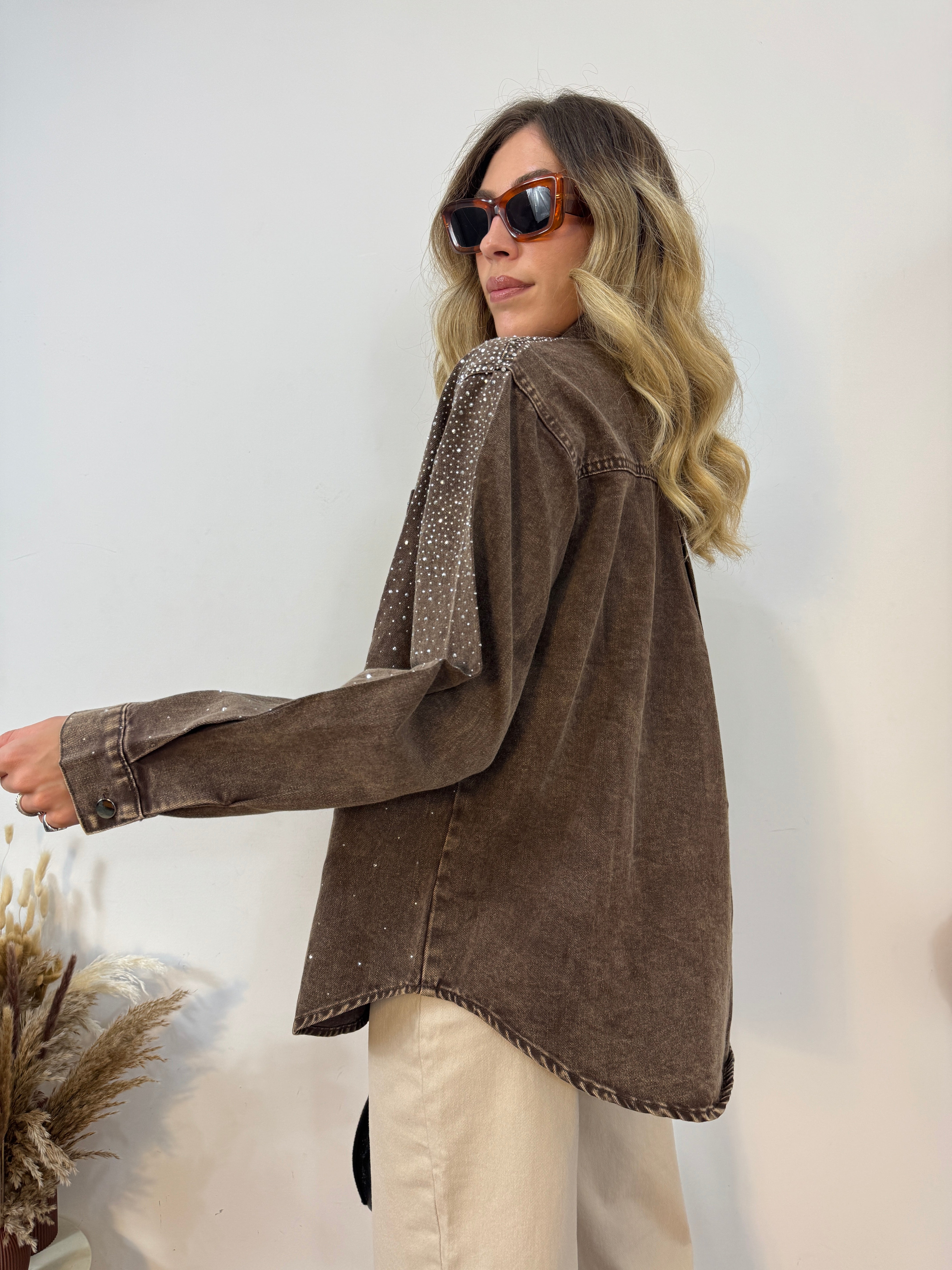 Camicia cielo brown