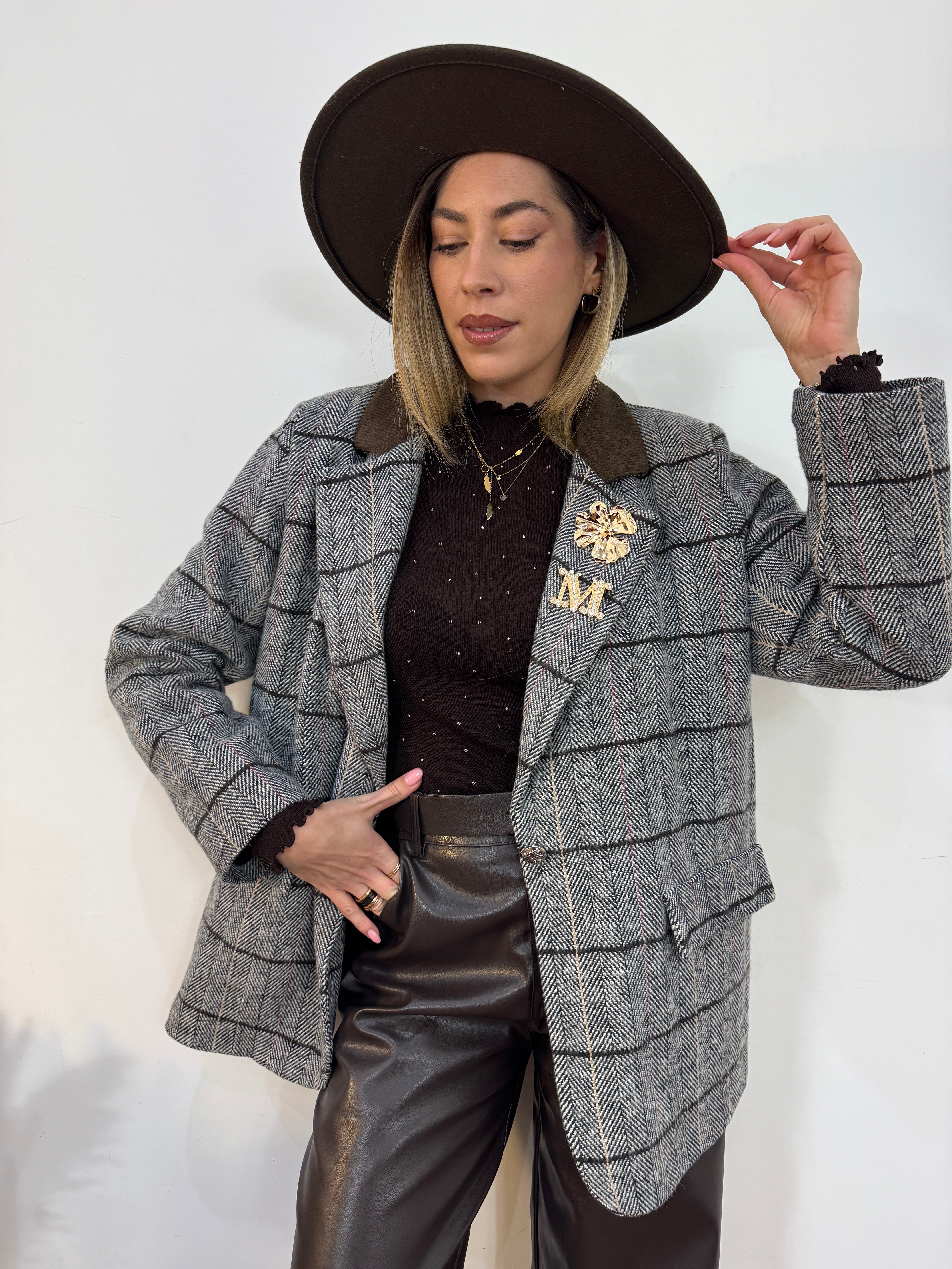 Giacca gloss spigata