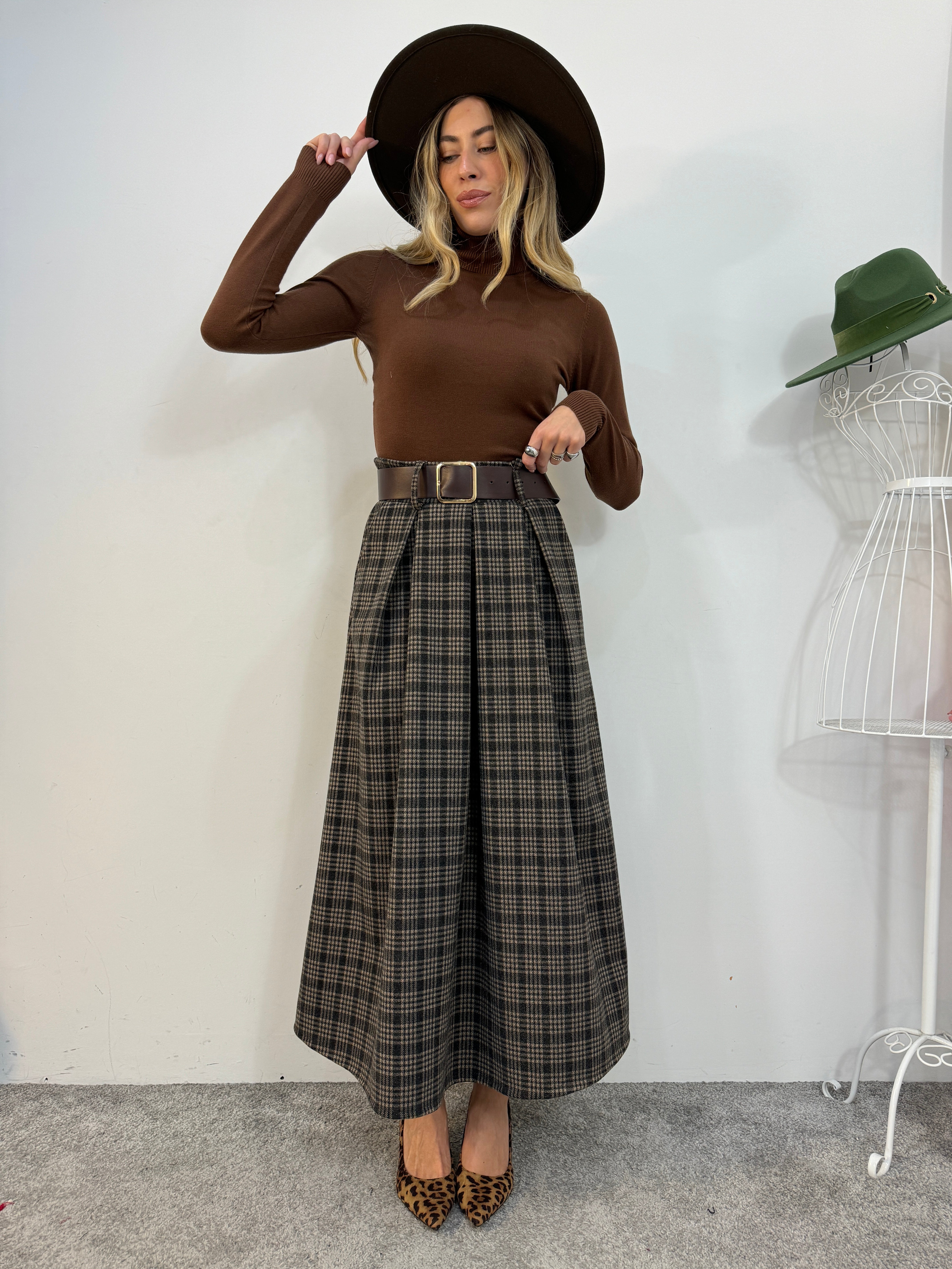 Maxi-gonna tartan