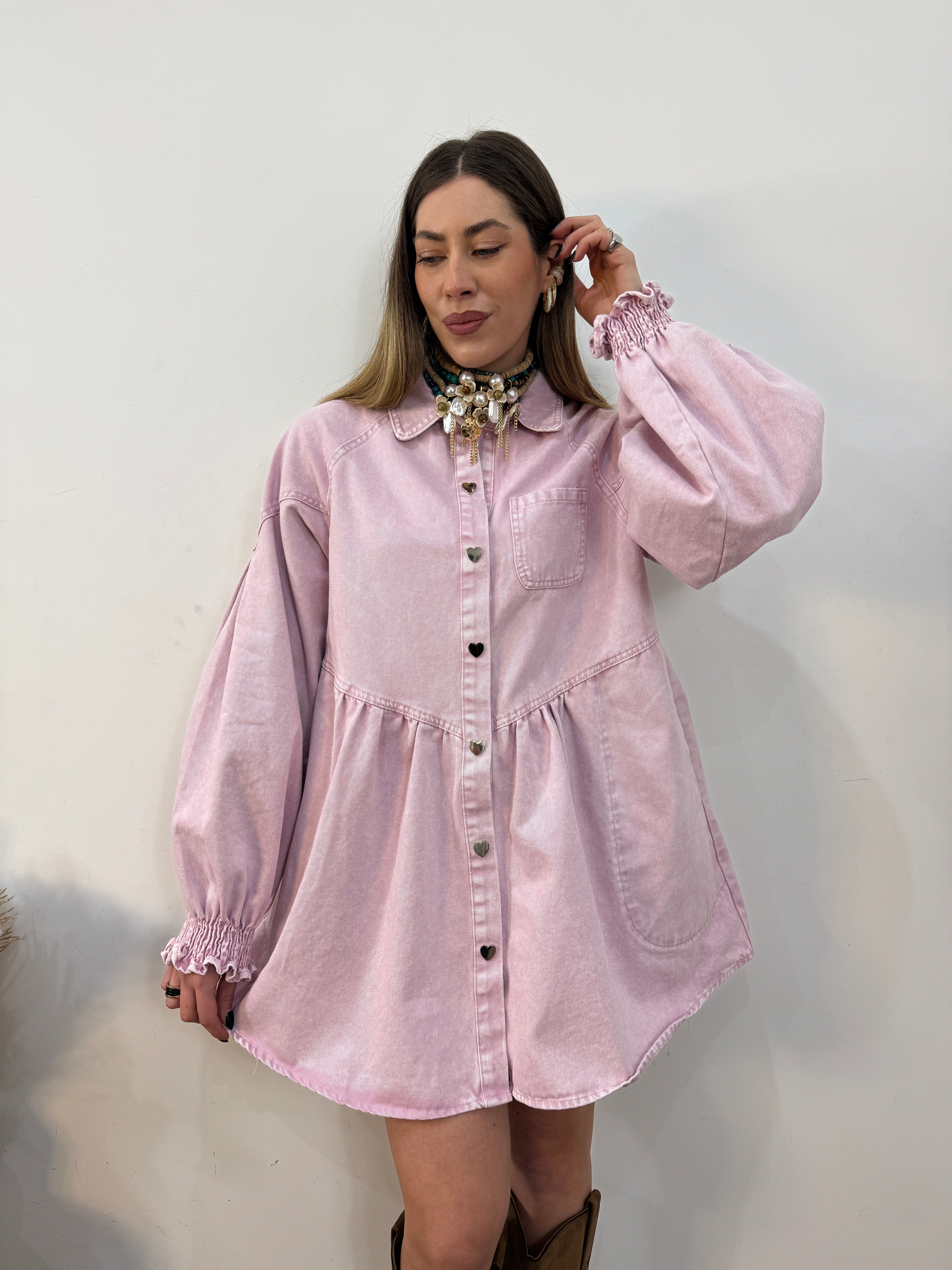 Abito denim heart