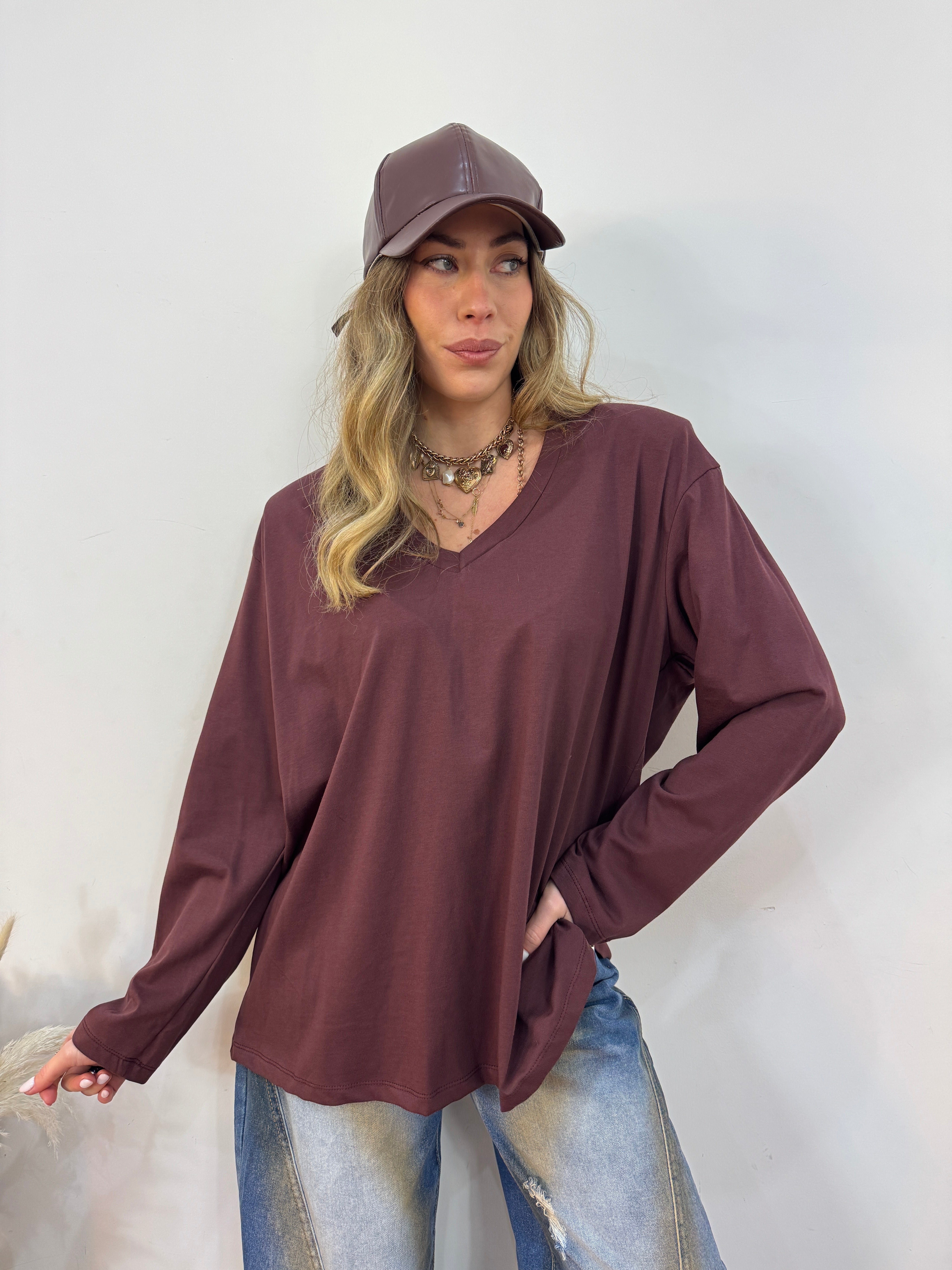 Maglia Spalline scollo “V”