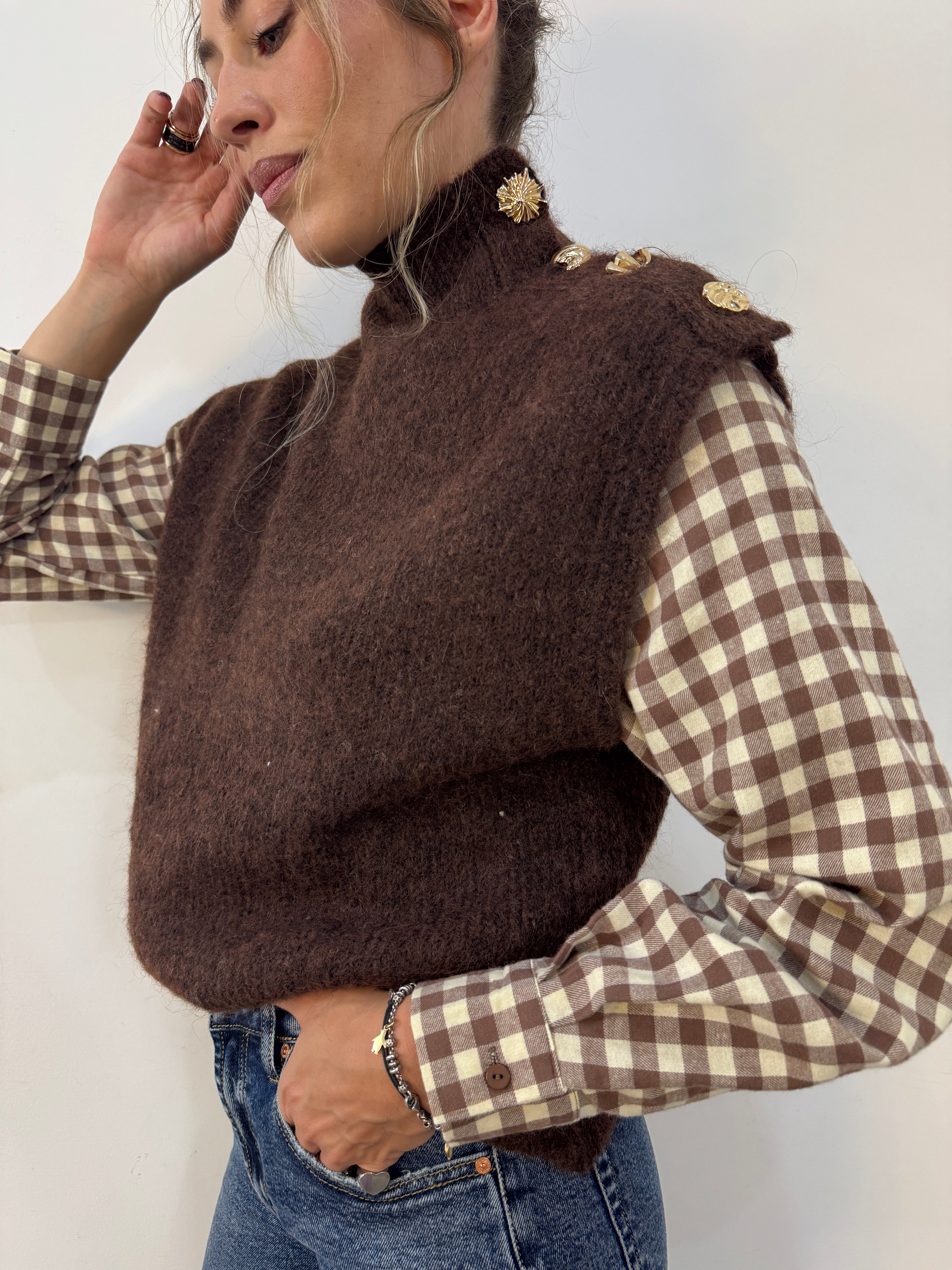 Gilet cioccolato fondente