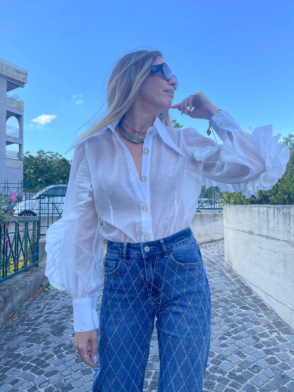 Camicia effetto velo
