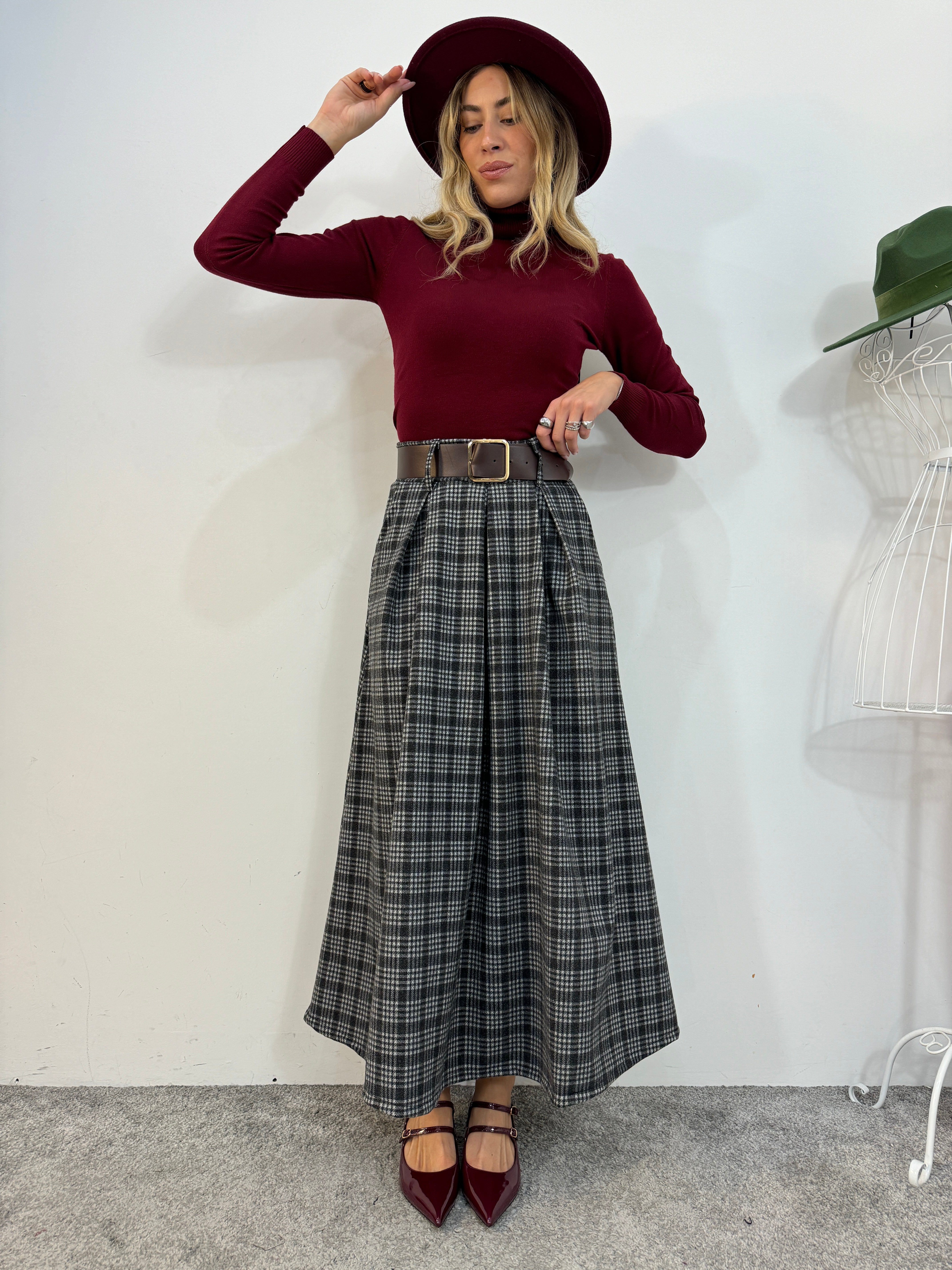 Maxi-gonna tartan