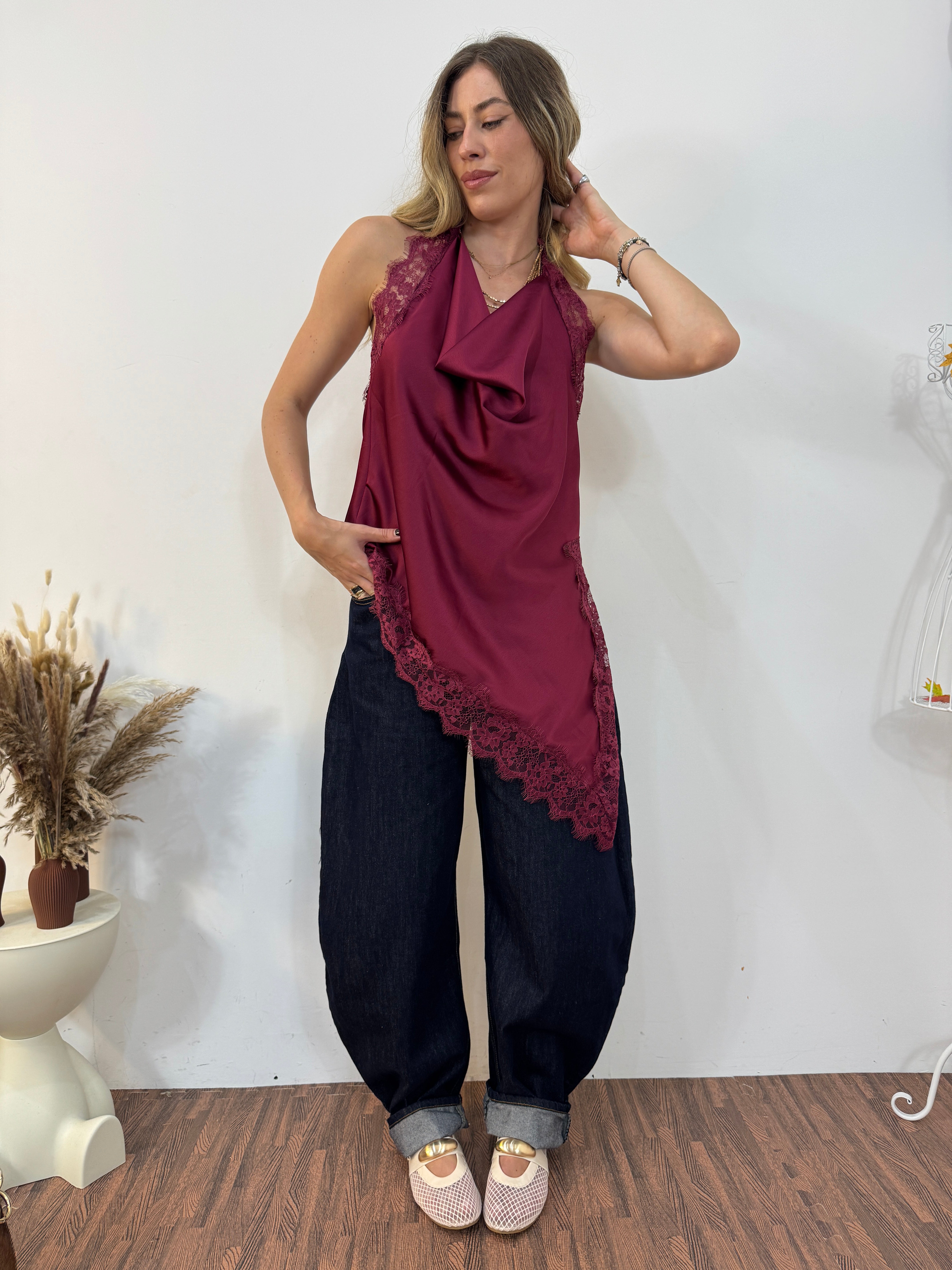 Jeans ballon dark blu