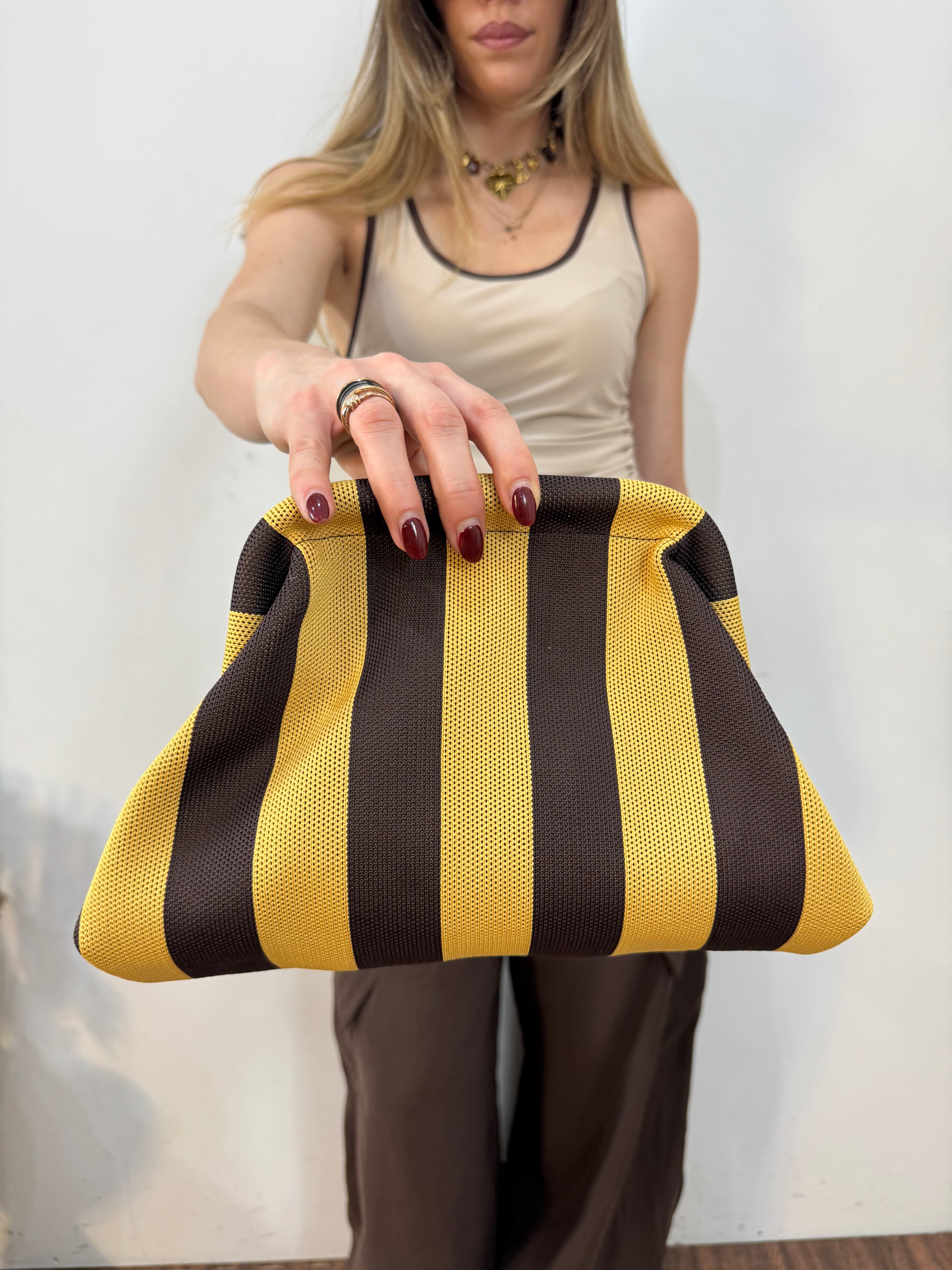 Borsa clutch bicolor