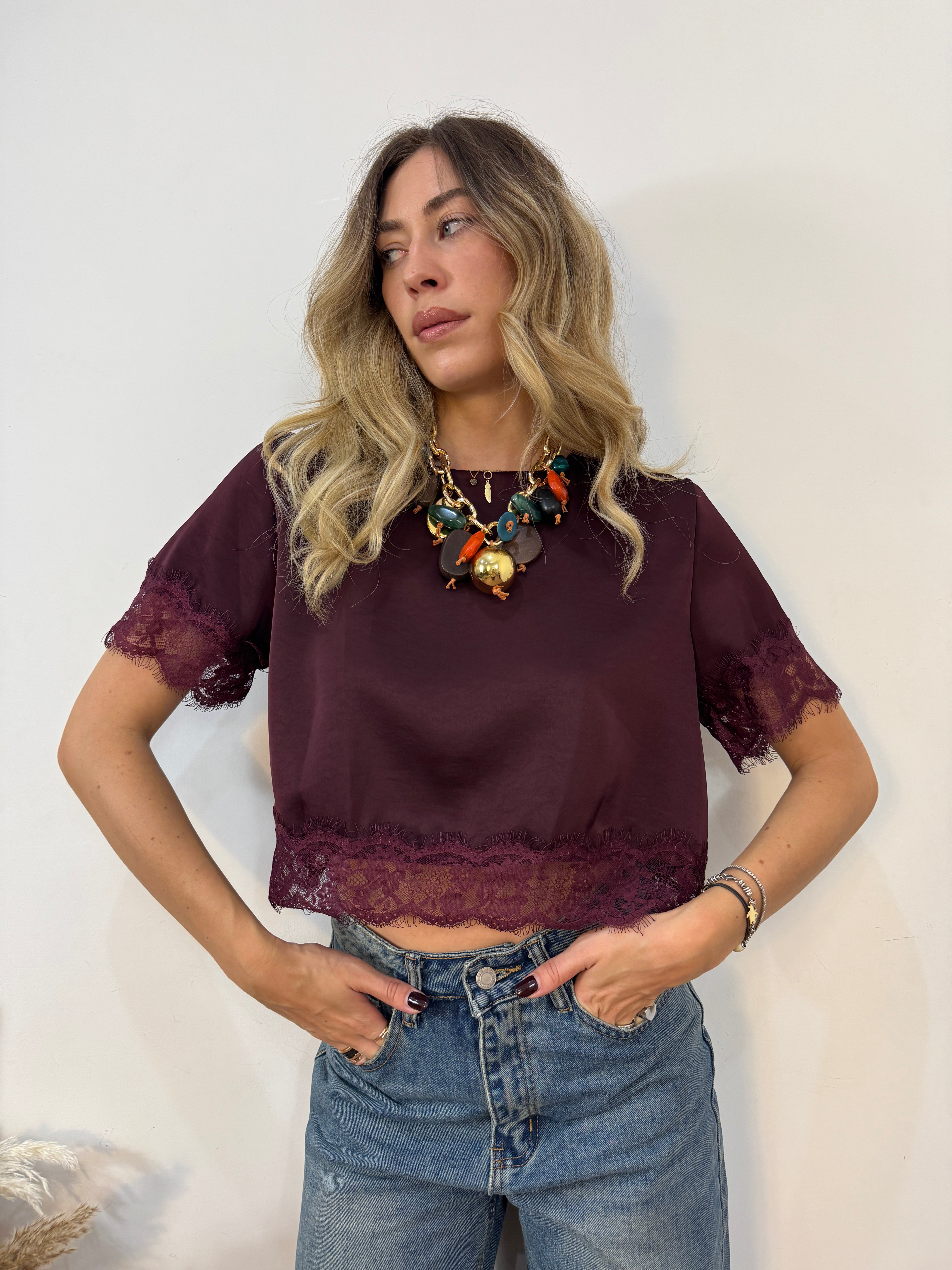 Maglia crop burlesque