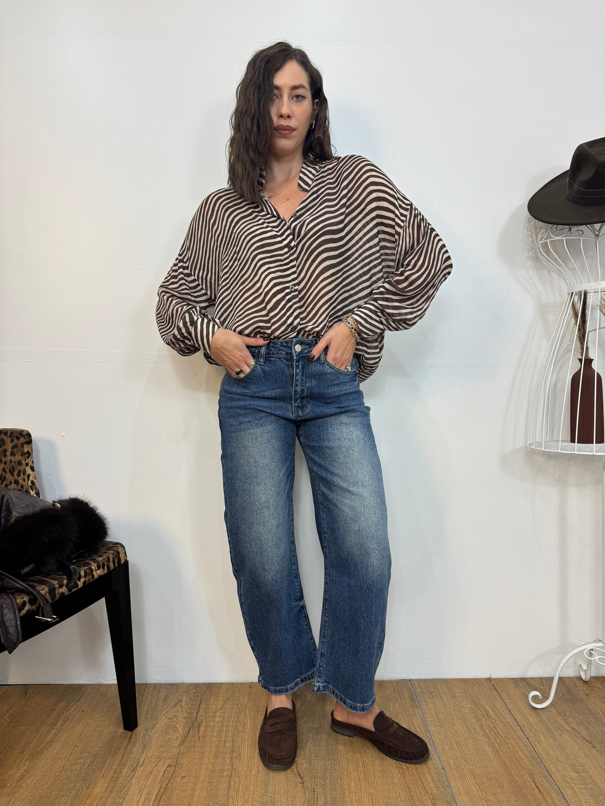 Camicia Feline zebra