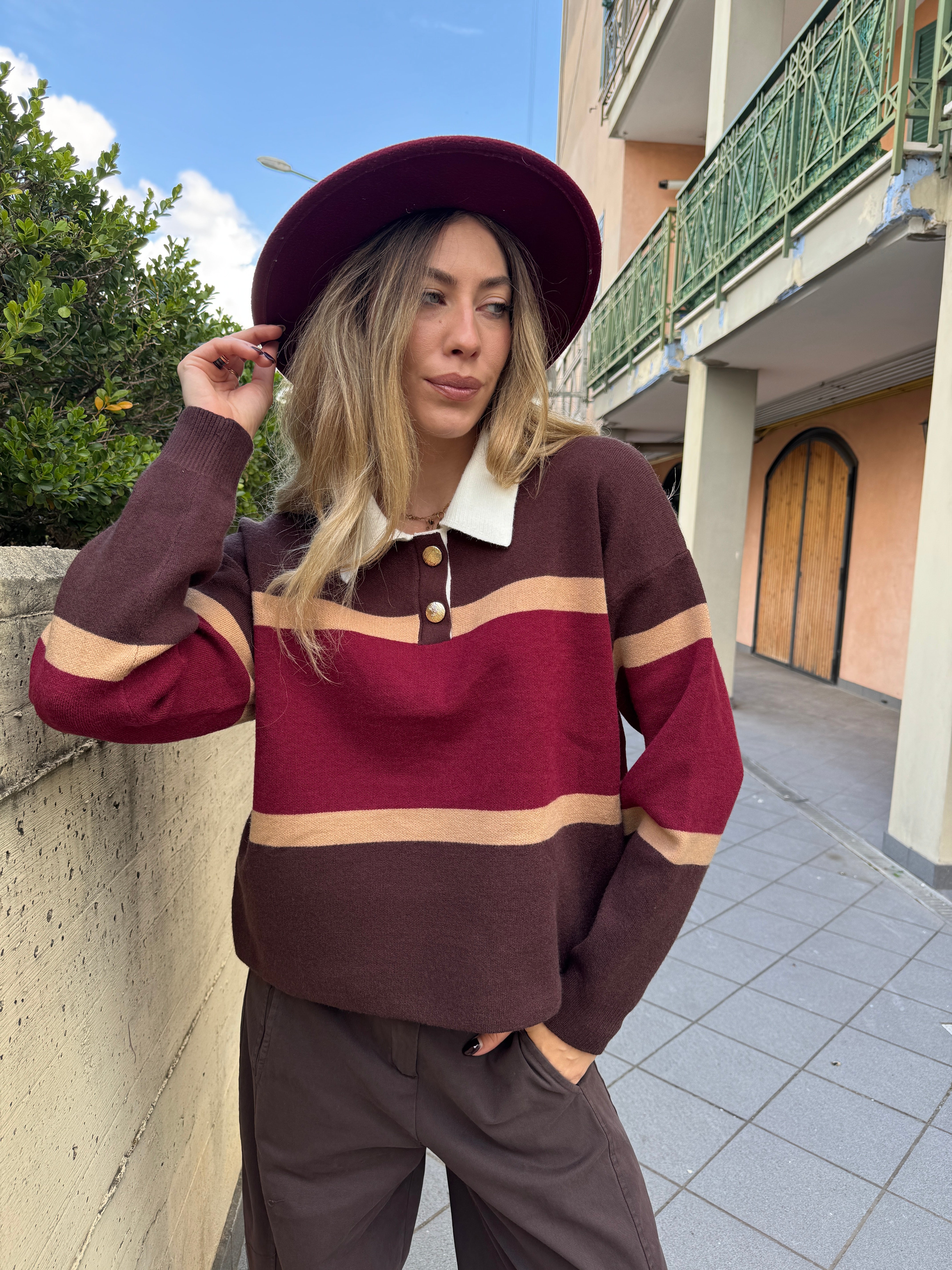 Maglia bordeaux Harvard
