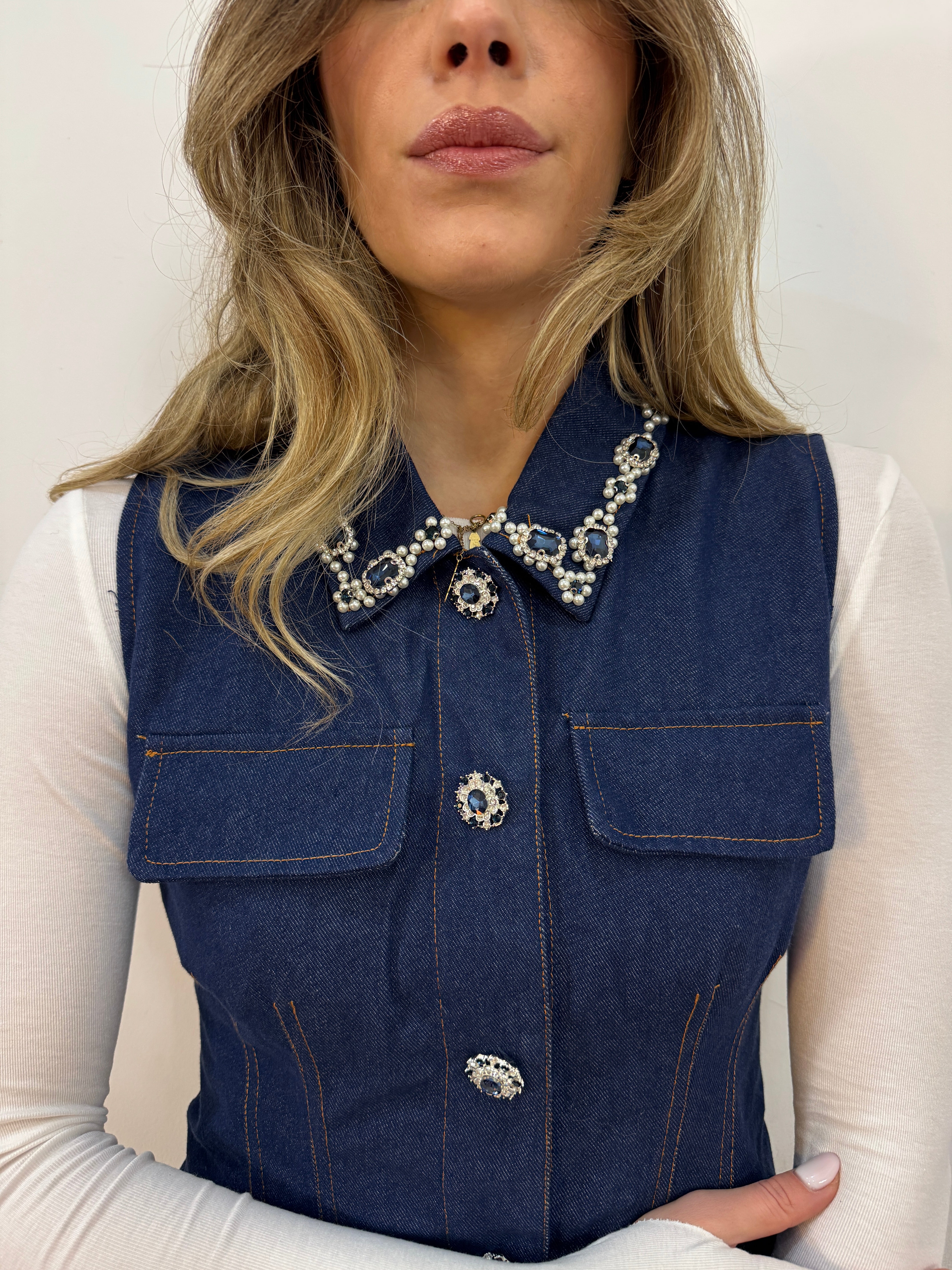 Vestitino denim jewels