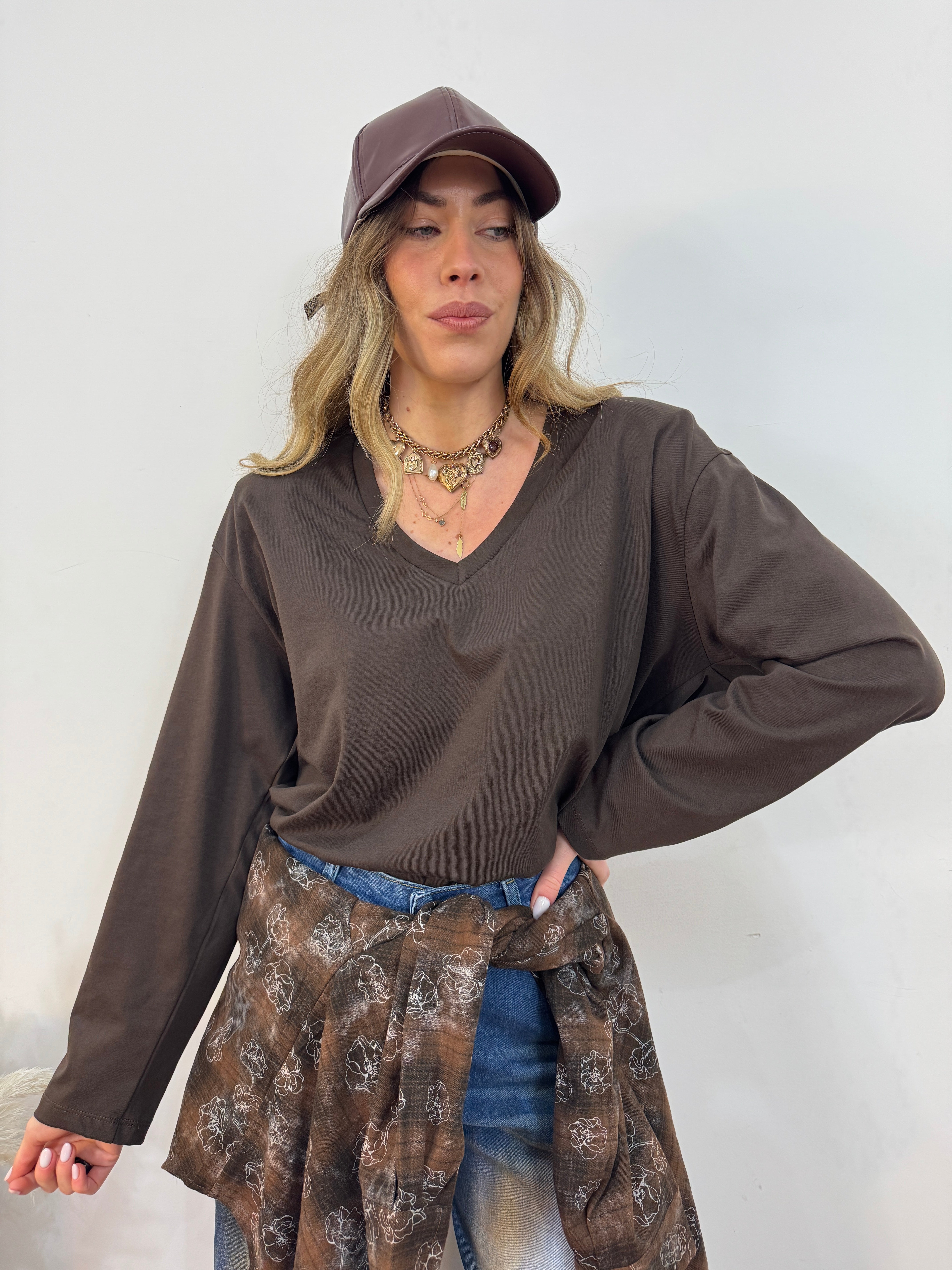 Maglia Spalline scollo “V”