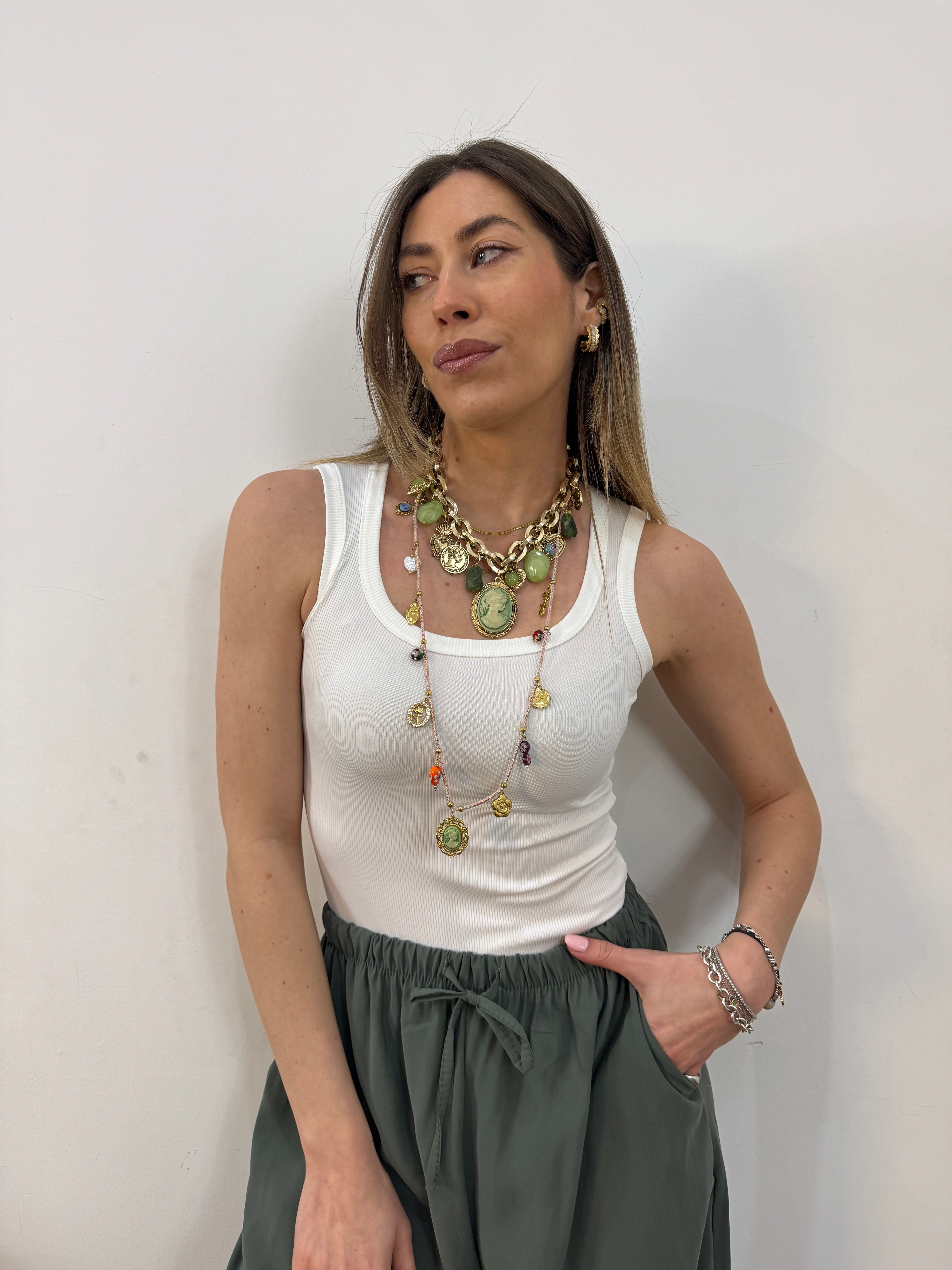 Collana Cammeo verde