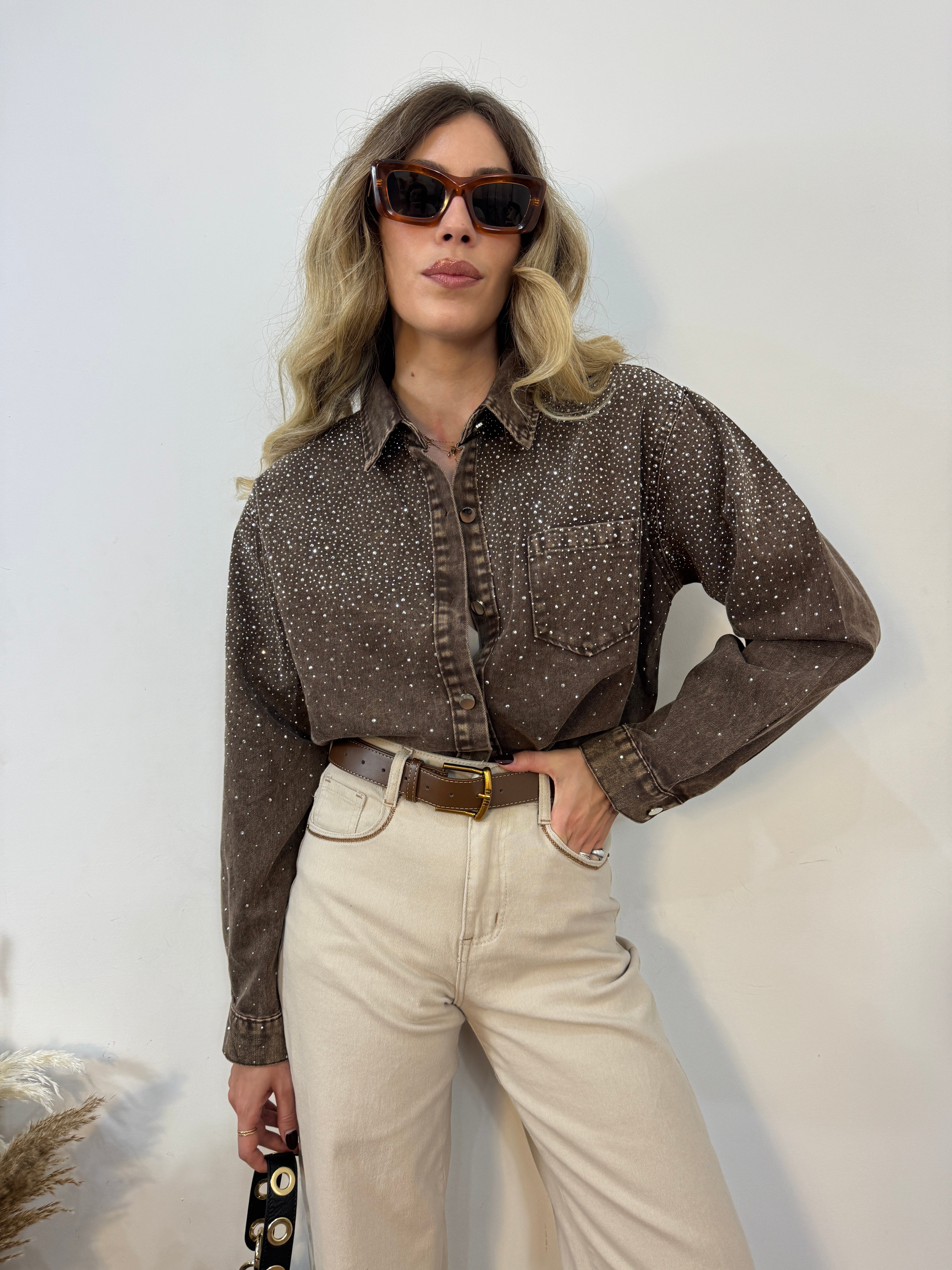Camicia cielo brown