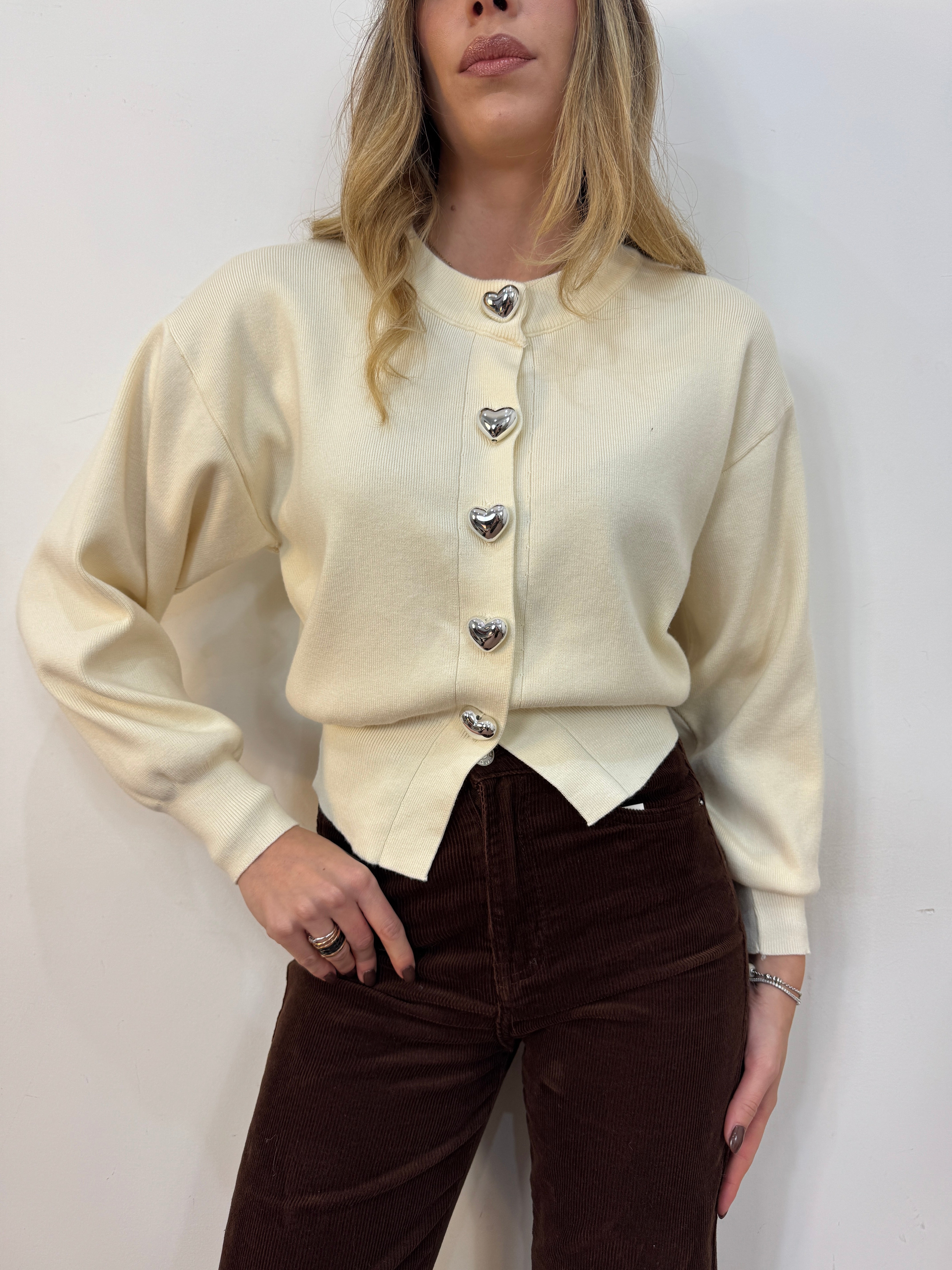 Cardigan cuoricino