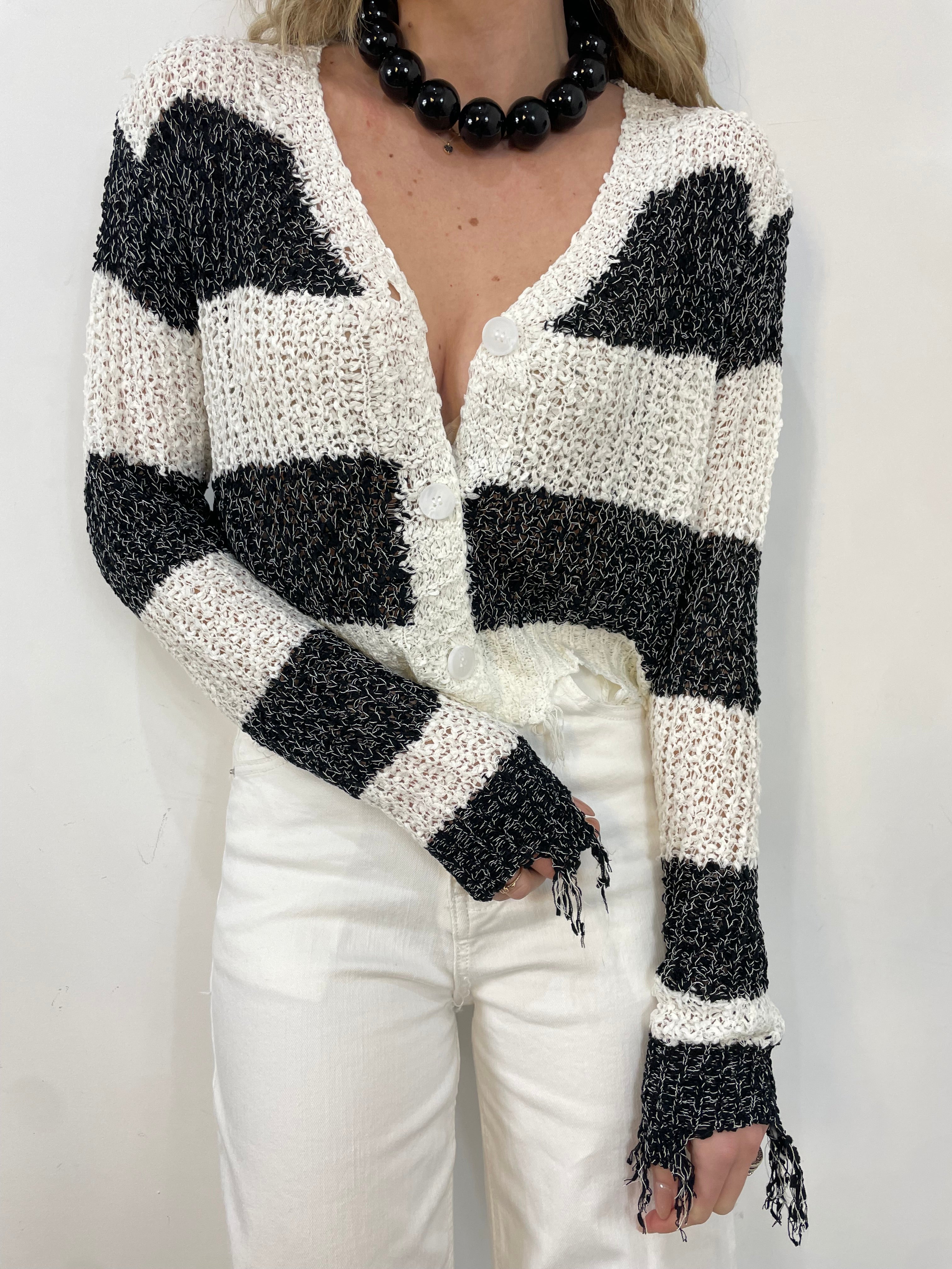 Cardigan traforato