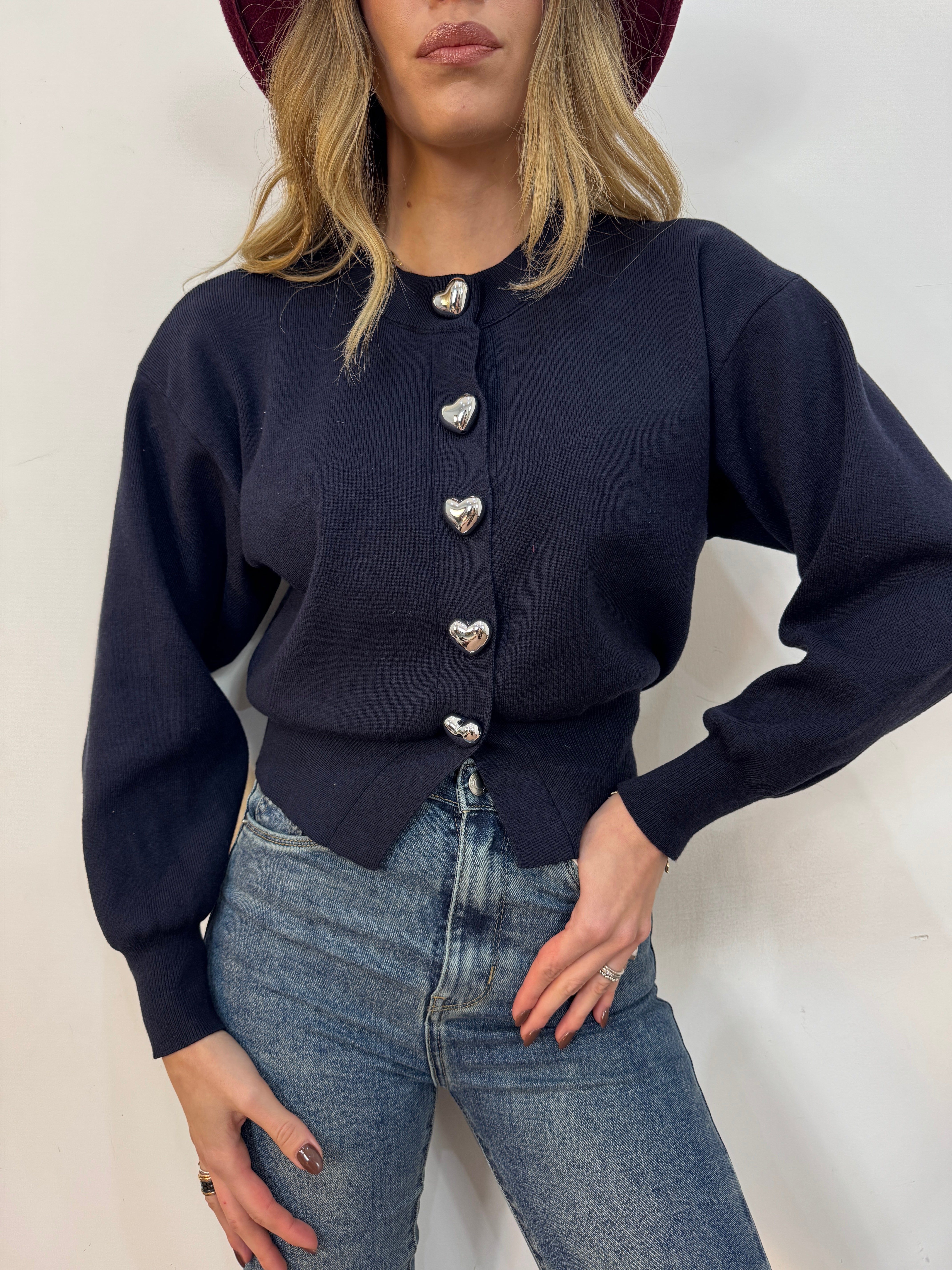 Cardigan cuoricino