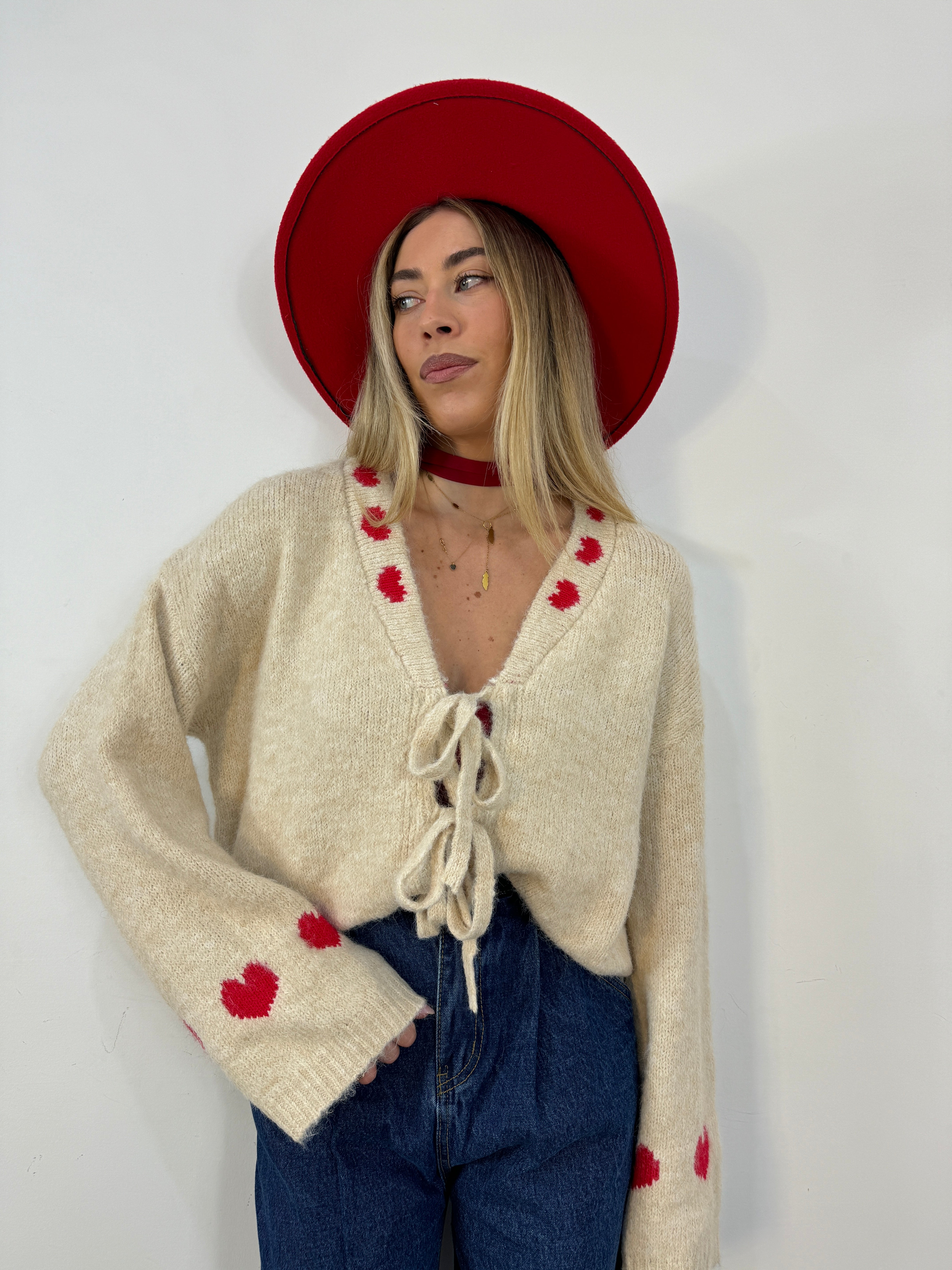 Cardigan cuoricino