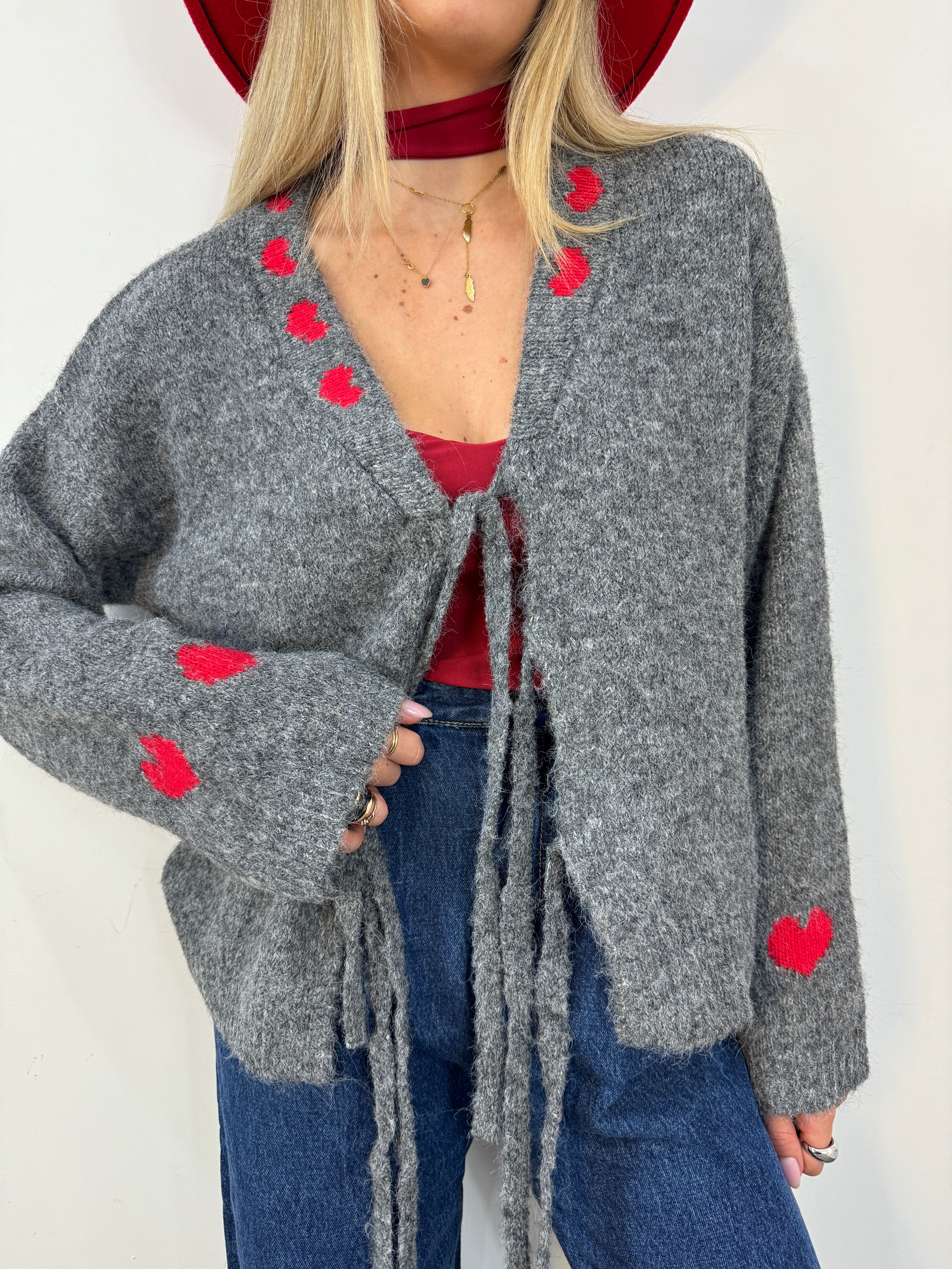 Cardigan cuoricino