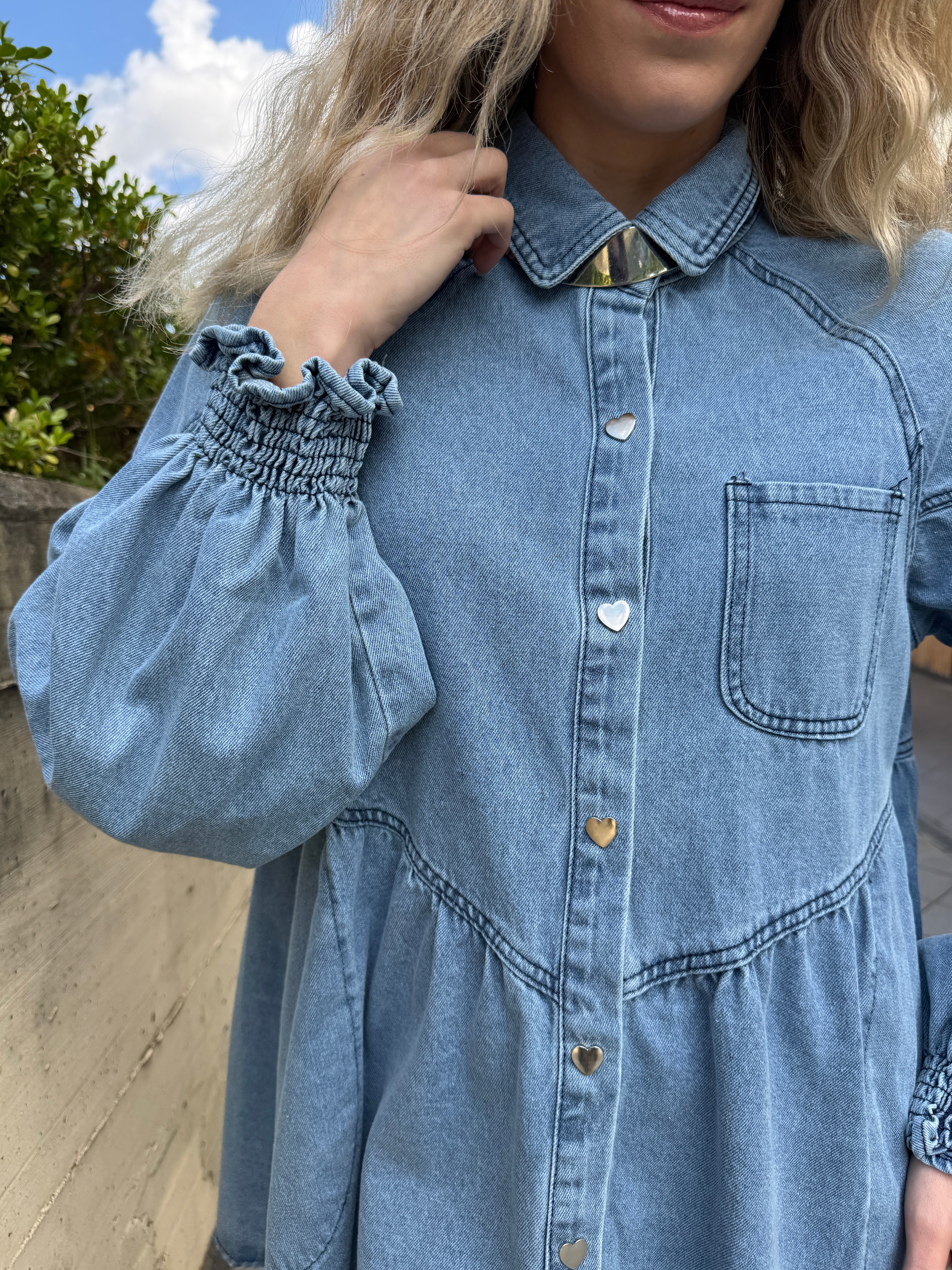 Abito denim heart