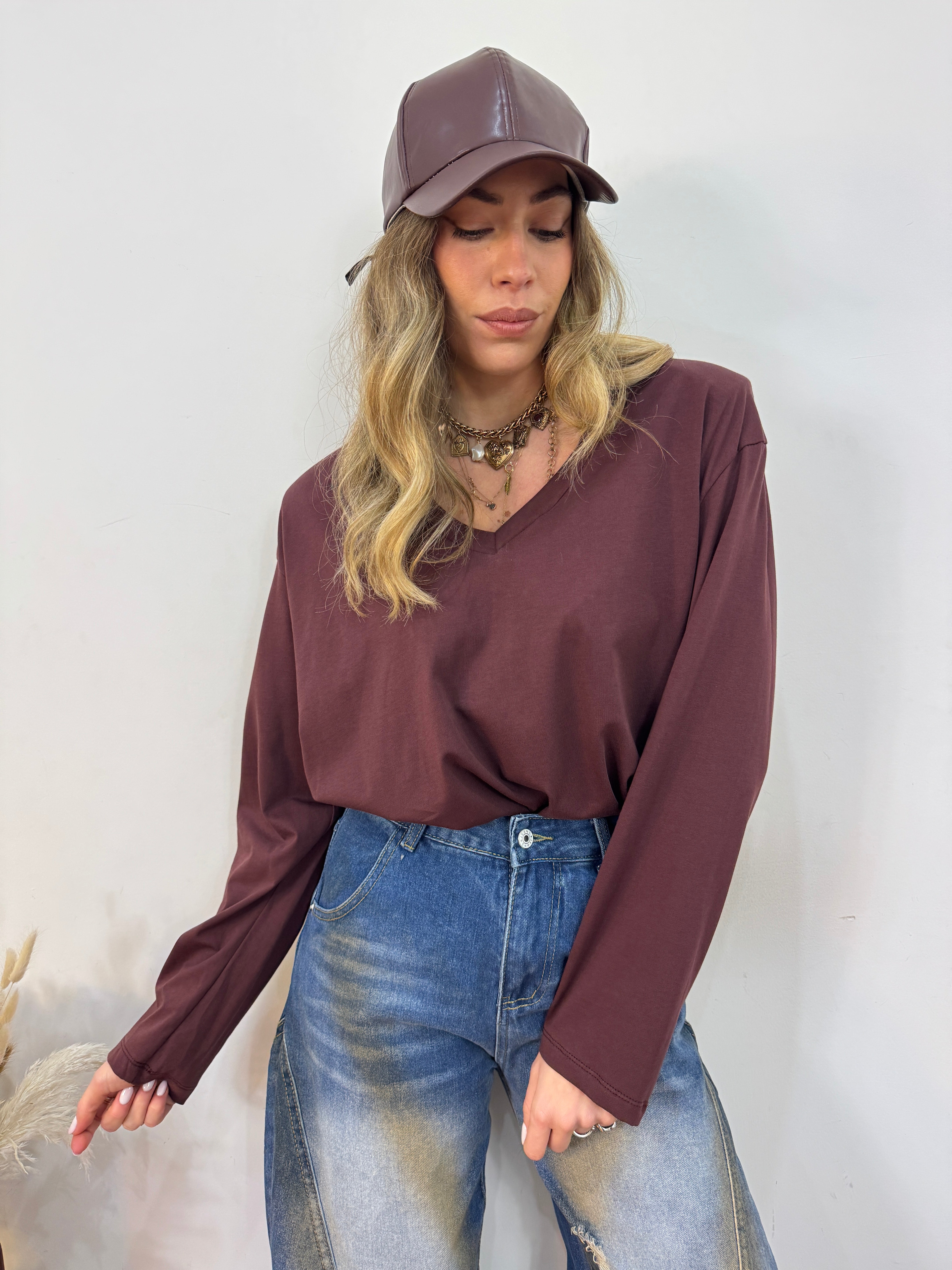 Maglia Spalline scollo “V”