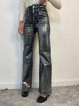 Jeans laminato nero