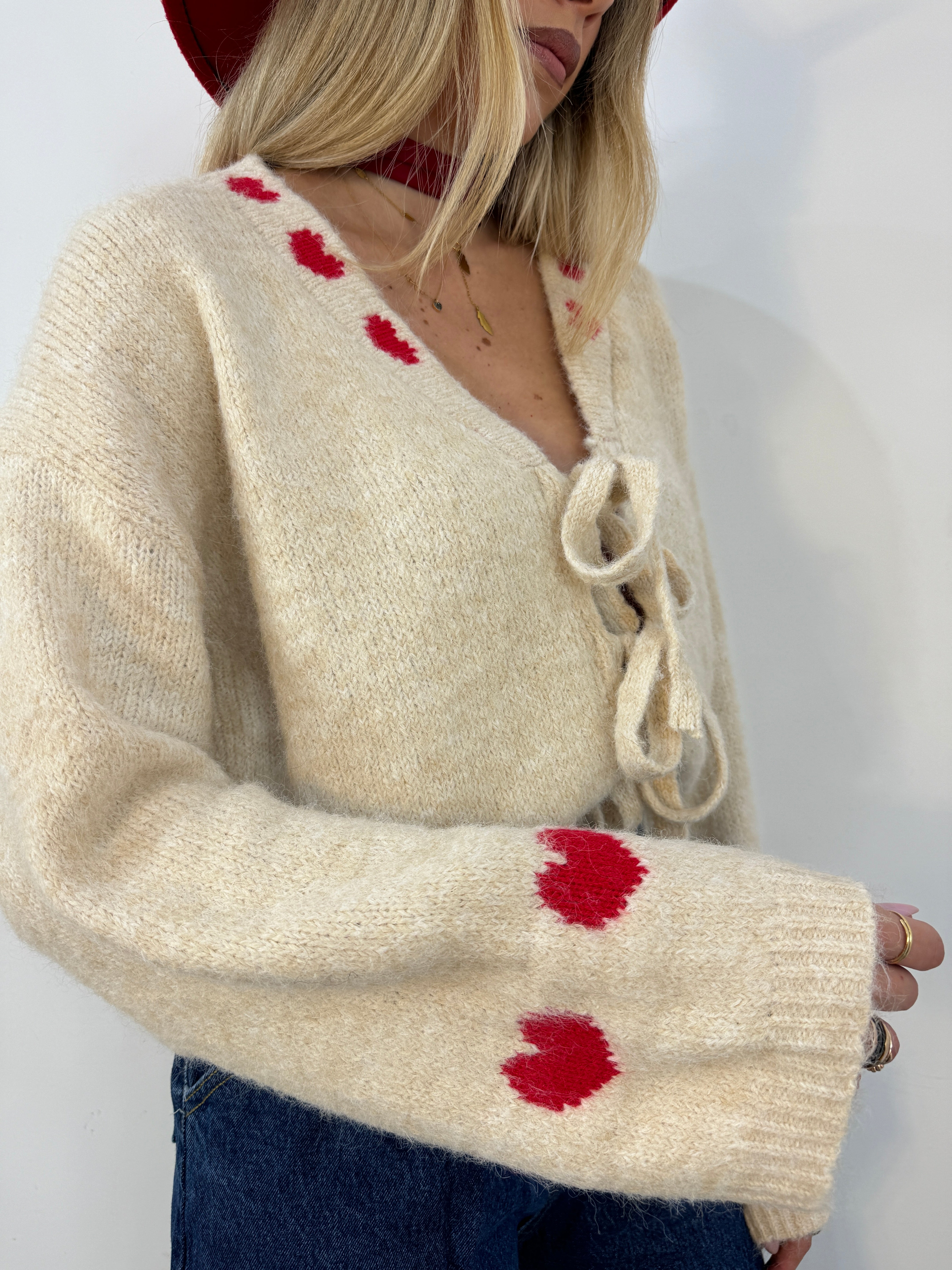 Cardigan cuoricino